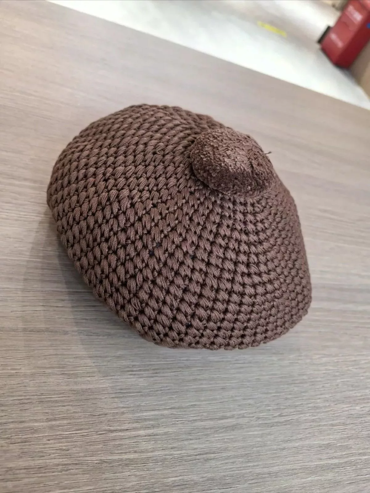 Gucci Hats Gucci Knit Beret With Pompom Brown