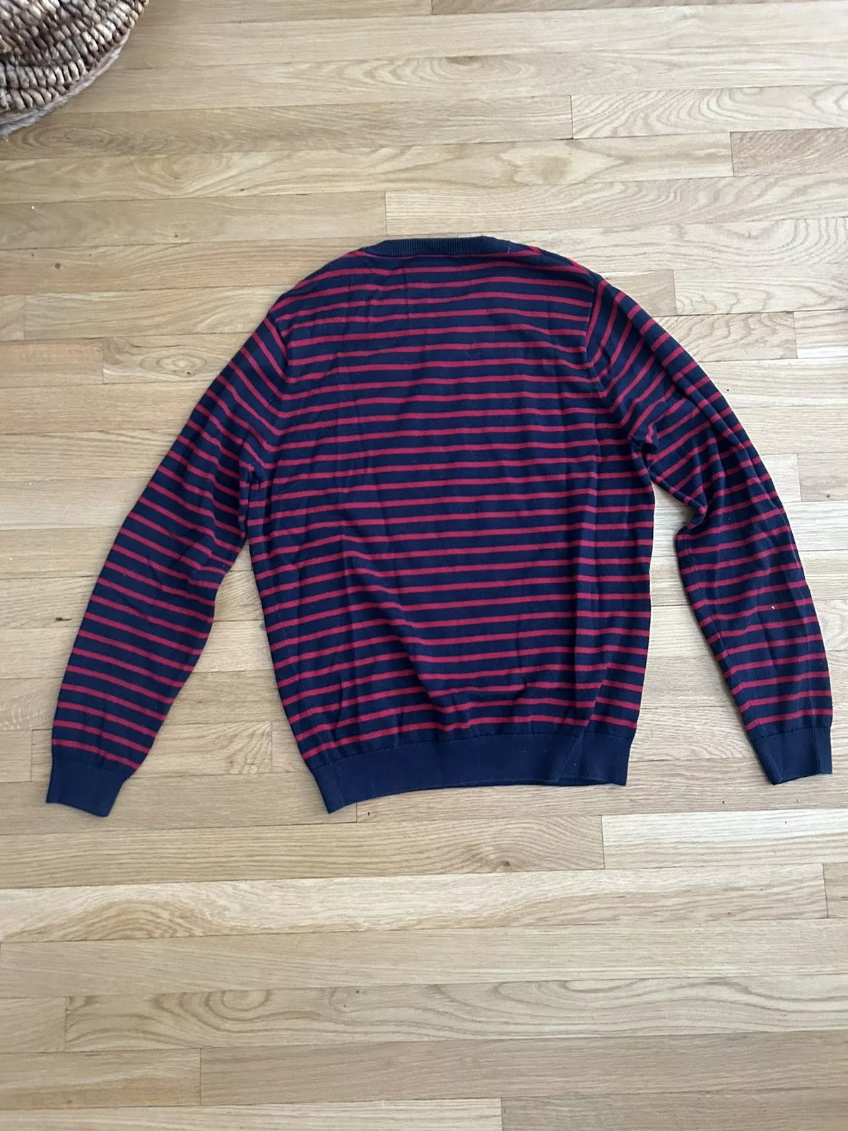 Lacoste Sweaters Knitwear Lacoste black and red striped sweatshirt