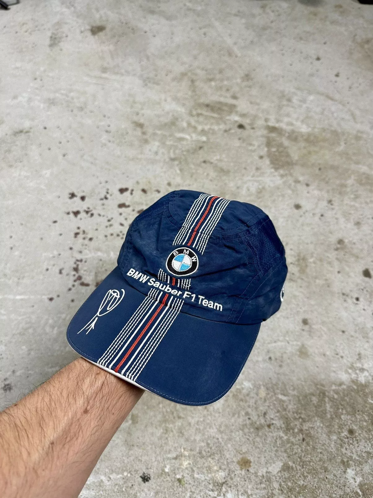 BMW Hats Vintage Y2K BMW Formula Uno Team Racing Hat Blue