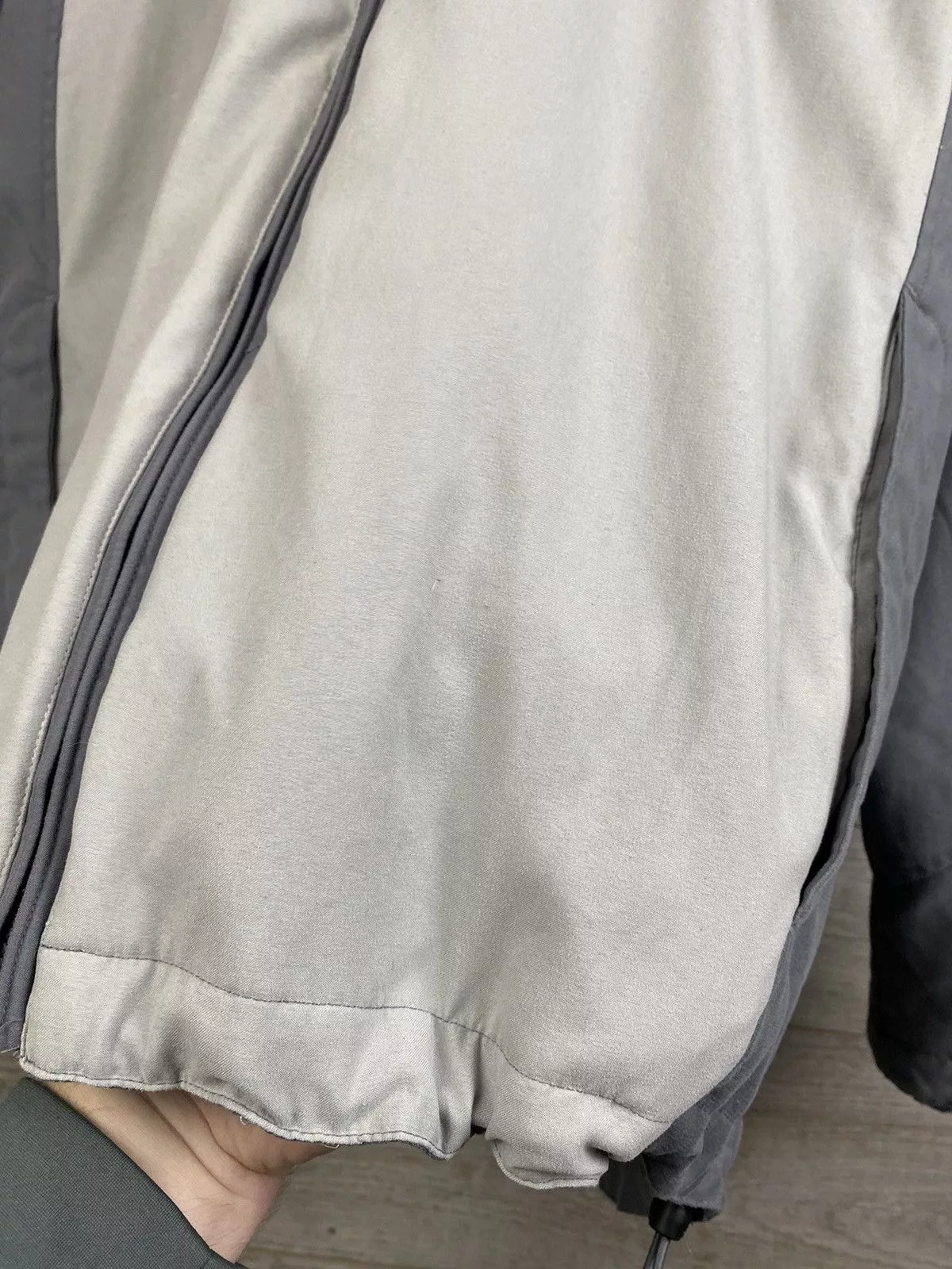 Nike Light Jackets Nike × Vintage Vintage Nike windbreaker with drawstring Y2K Gorpcore style Gray Streetwear