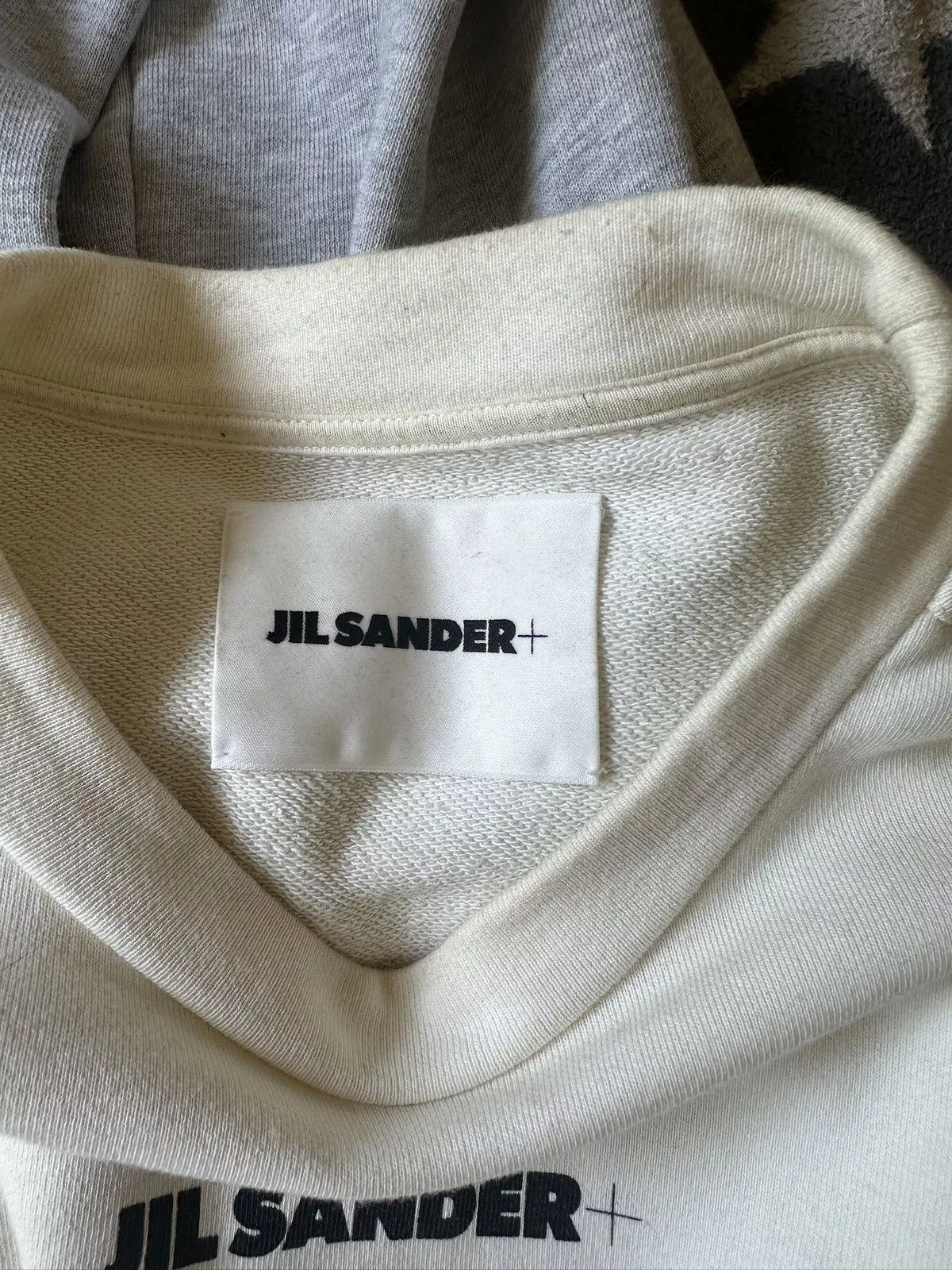 Jil Sander Sweatshirts Hoodies Jil Sander Logo Sweatshirt White