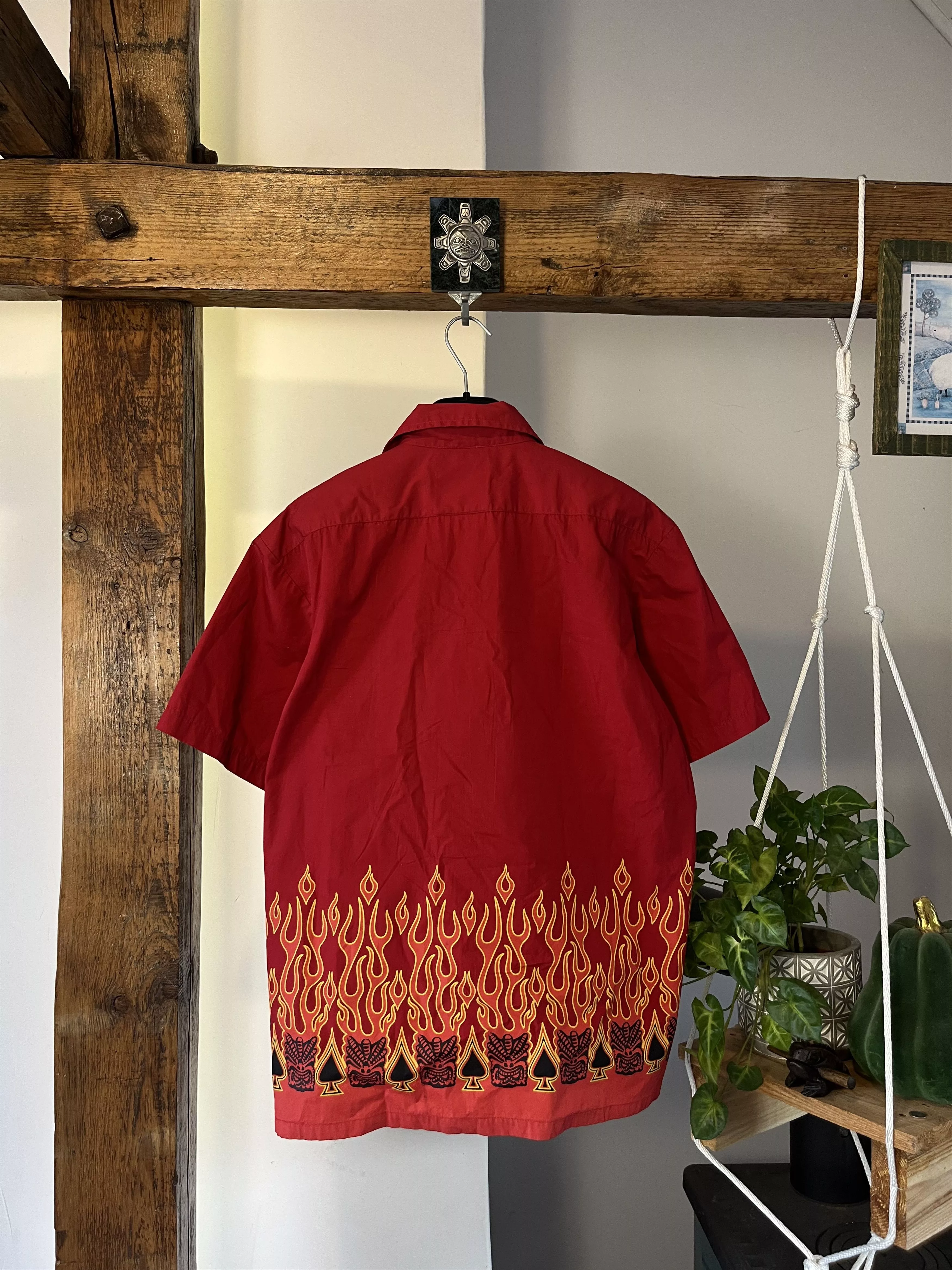 Mambo Shirts Button Ups Mambo × Vintage 90s Mambo Loud Fire ACE Skull Australian Surf Shirt Multi