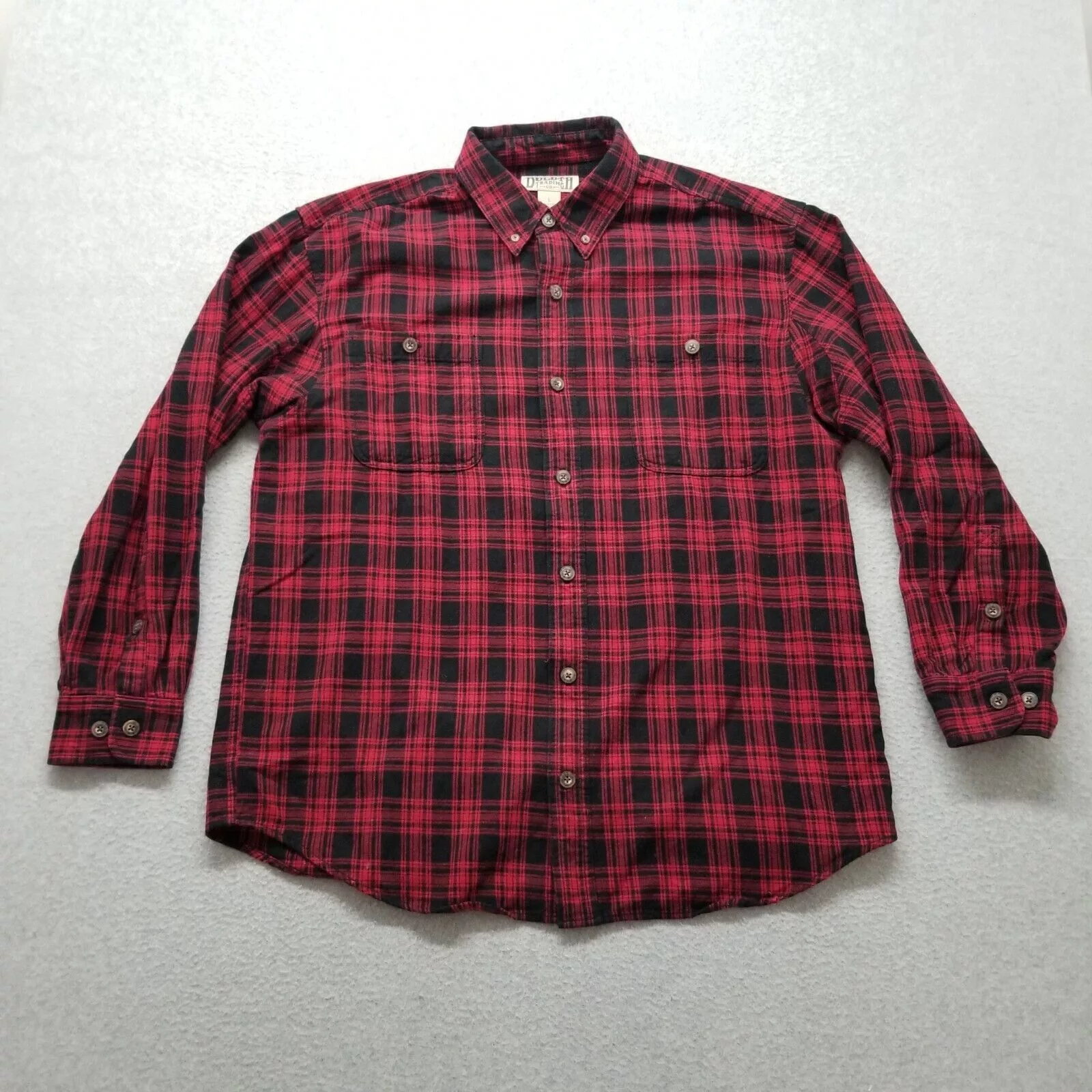 Duluth Trading Company Shirts Button Ups Duluth Trading Company Duluth Trading Flannel Shirt L Plaid Button Up Long Sleeve Red