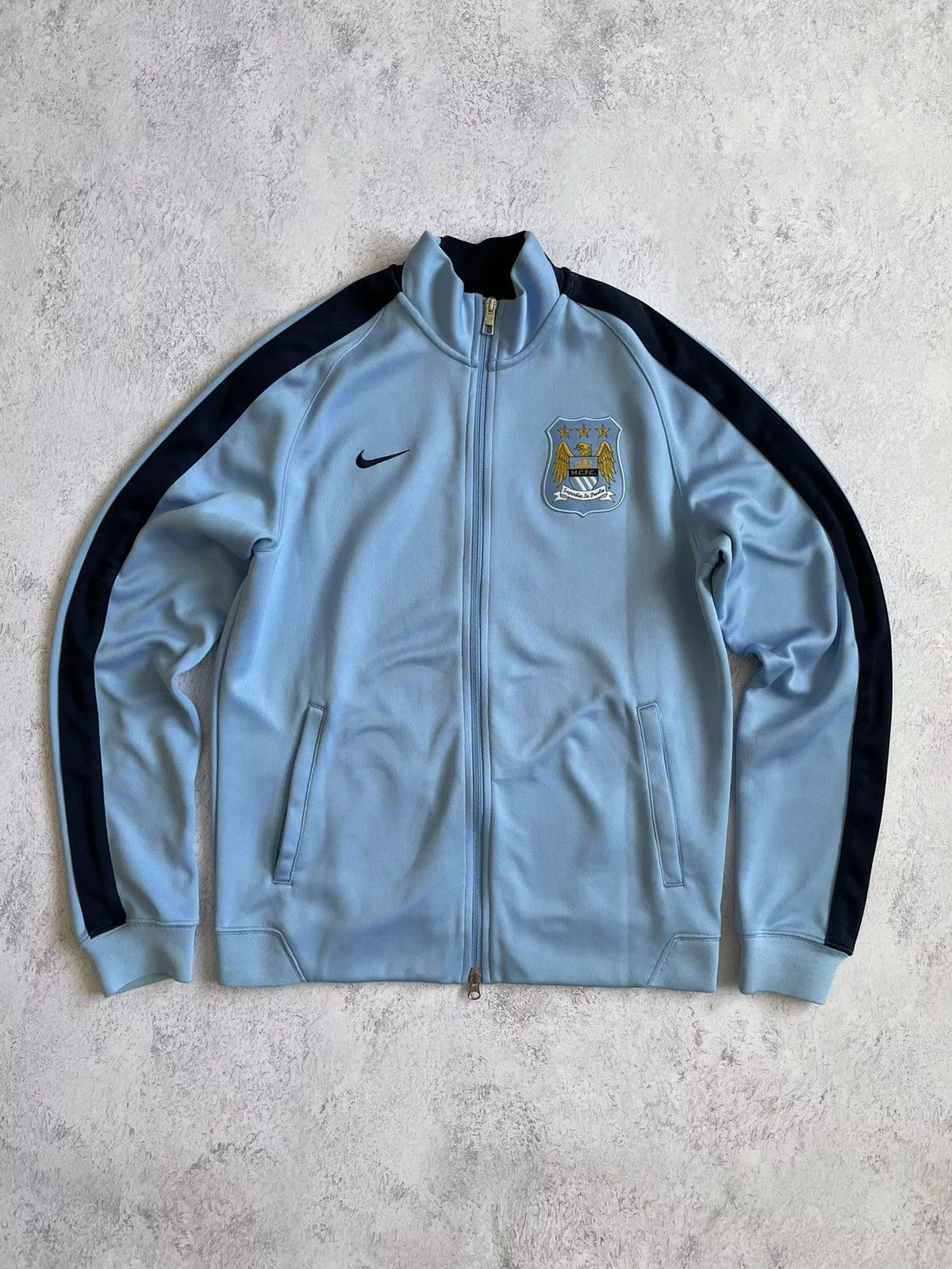 Nike Light Jackets Nike Manchester City 2014/2015 Blue Full Zip Training Jacket