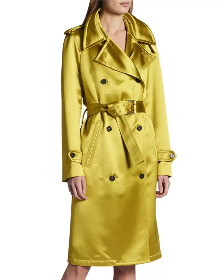 Tom Ford Coats Tom Ford o1loc1c0724 CP1516 Trench Coat in Yellow