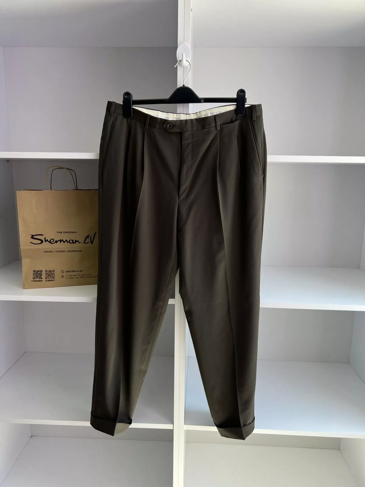 Brioni Denim Brioni × Vintage Vintage Brioni Sport Cannes Pants Wool Formal Trousers Brown