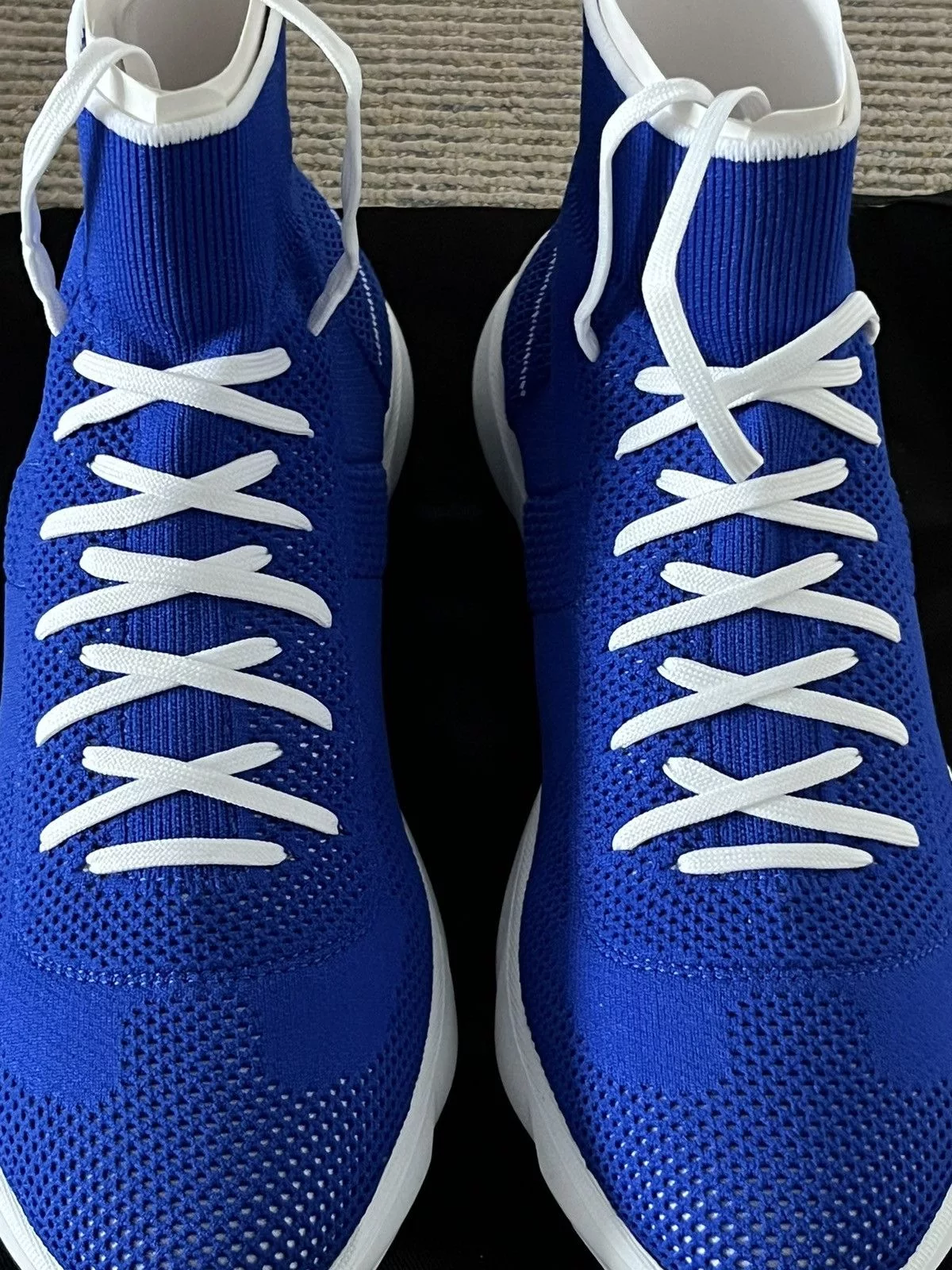 Dior Hi Top Sneakers Dior B21 Blue Fabric Sneakers