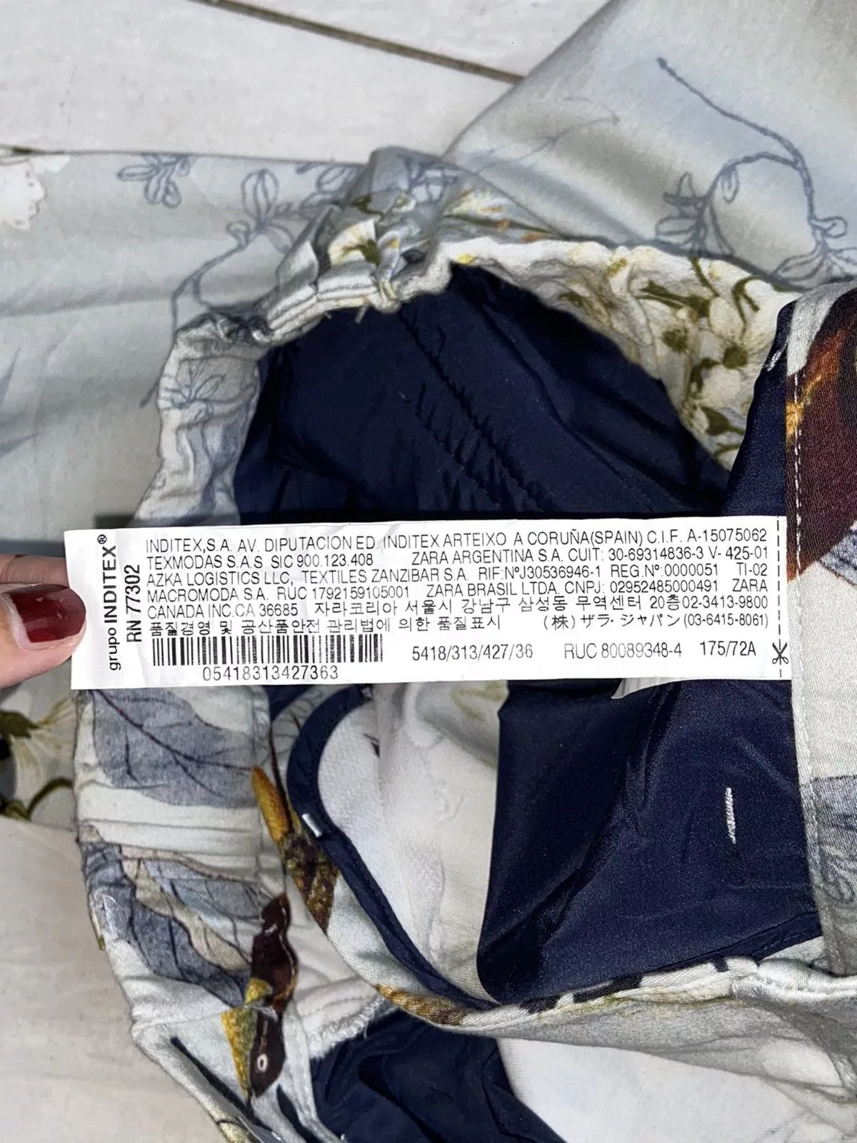 Zara Casual Pants ZARA MAN Flower Patterned Pants White