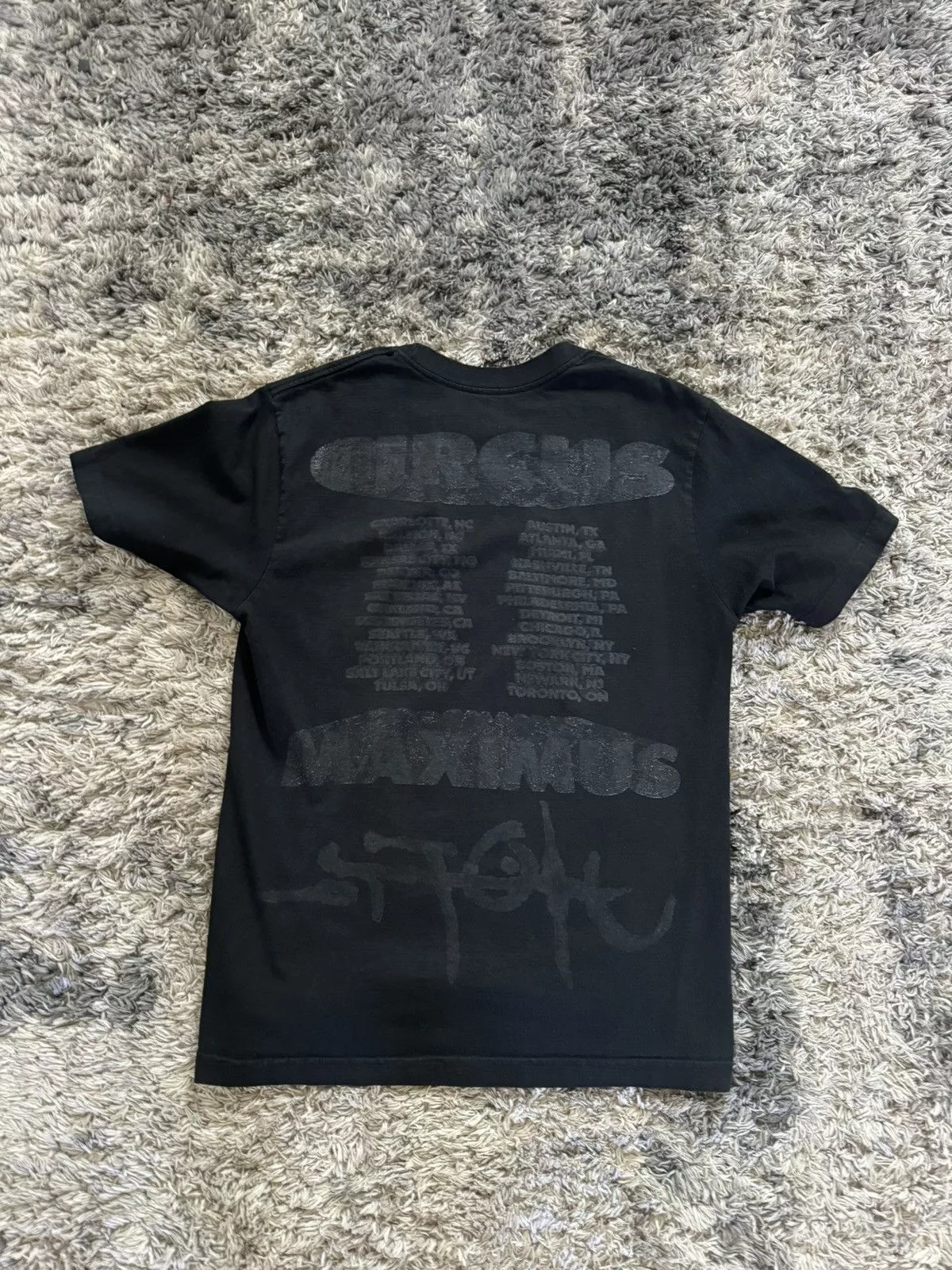 Other Short Sleeve T Shirts Other Travis Scott Circuses Maximus Tour Tee Black Streetwear