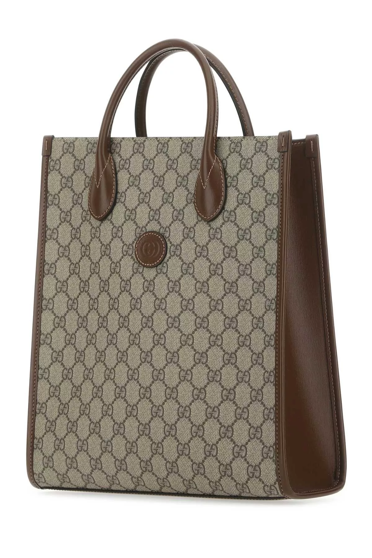 Gucci Bags Luggage Gucci Gg Supreme Fabric And Leather Handbag Multi