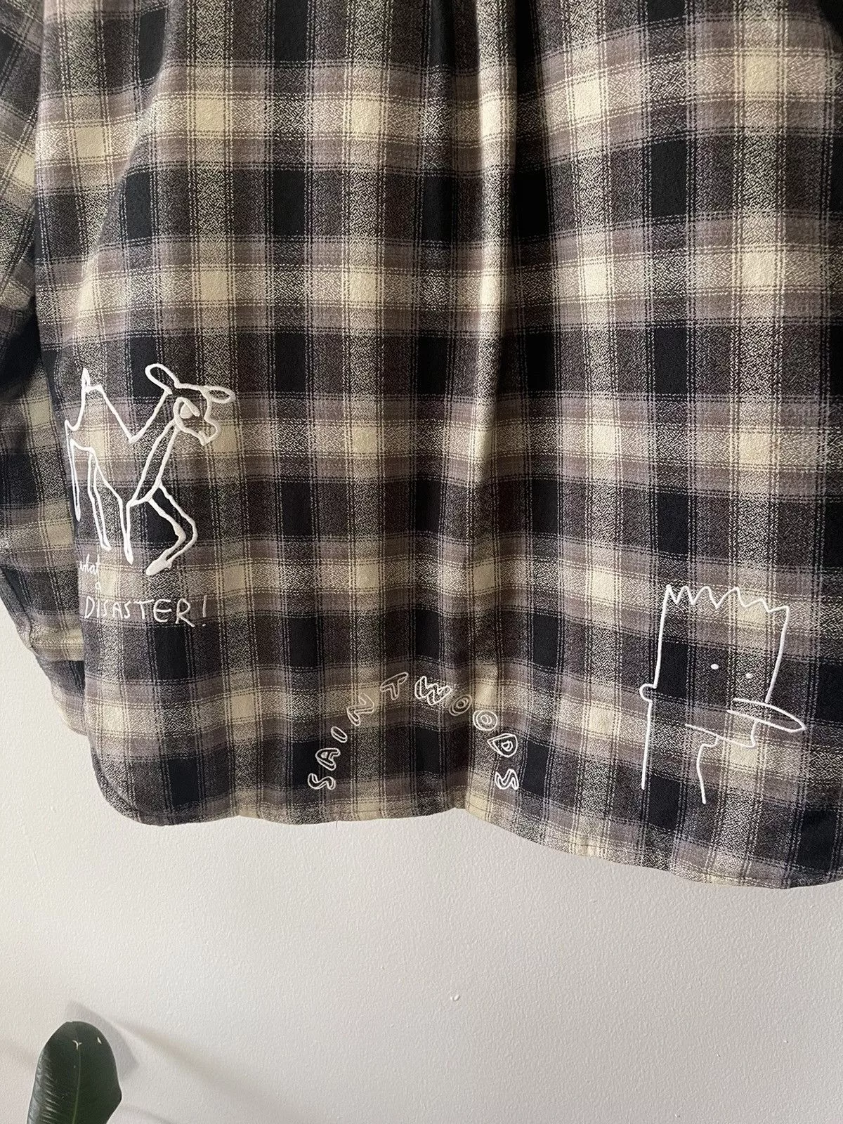Saintwoods Light Jackets Saintwoods Grey Insulated Flannel Shirt Gray