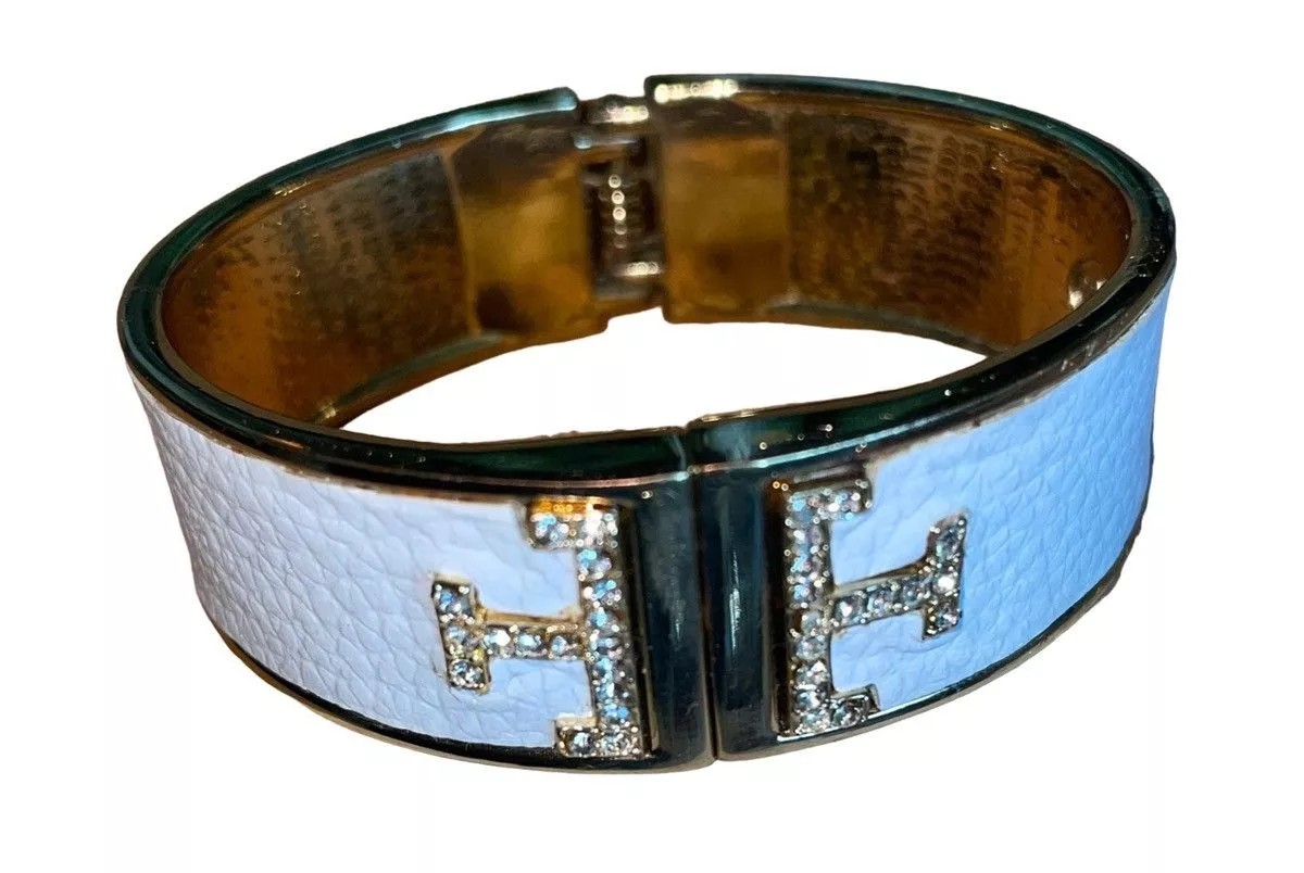 Other Bracelets Other MX Designer Leather Hinged Cuff White