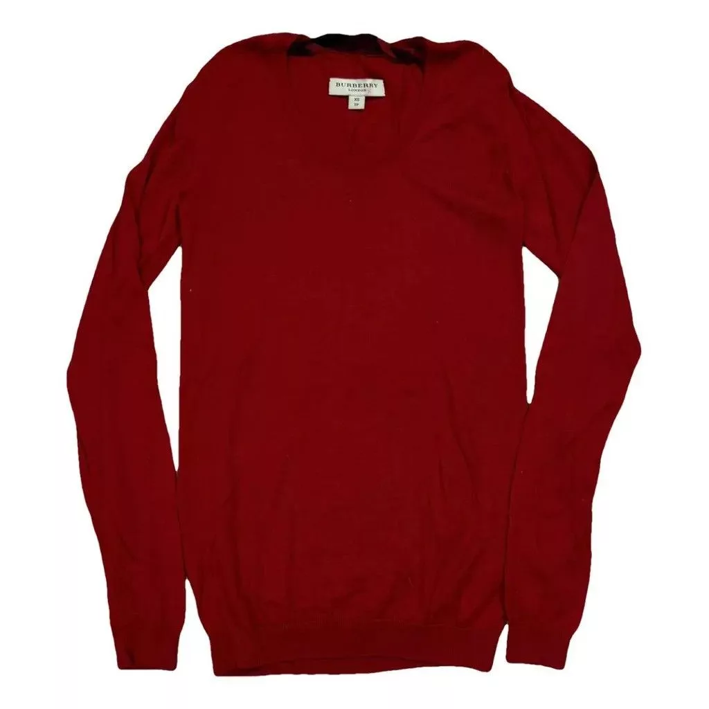 Burberry Sweaters Burberry wool Jumper with pattern Size: XS Red