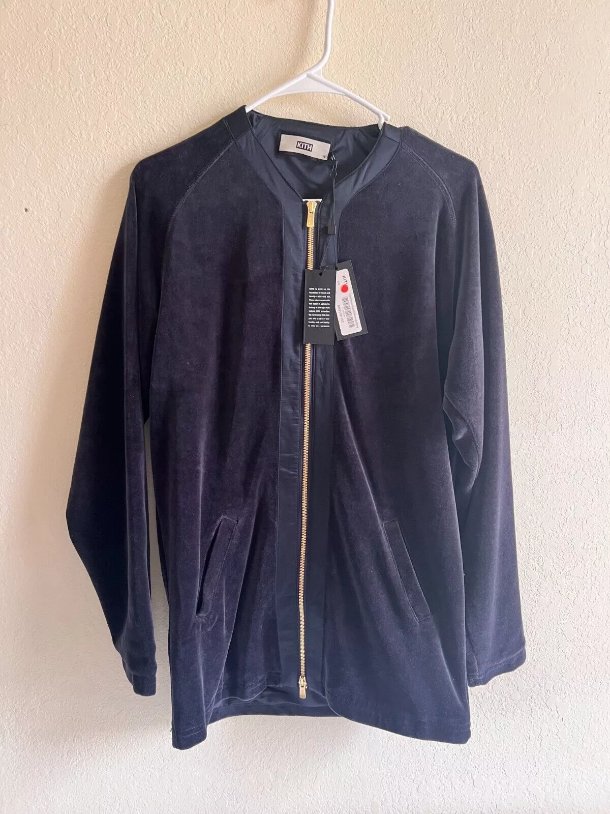 Kith Light Jackets Kith Lidl Velour Baseball Jersey M Navy Blue