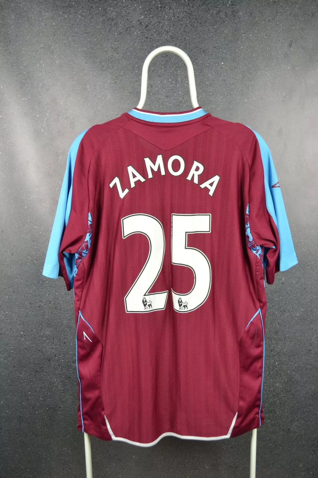 Umbro Jerseys Umbro × Vintage West Ham United Home Football Shirt Umbro Soccer ZAMORA #25 Red