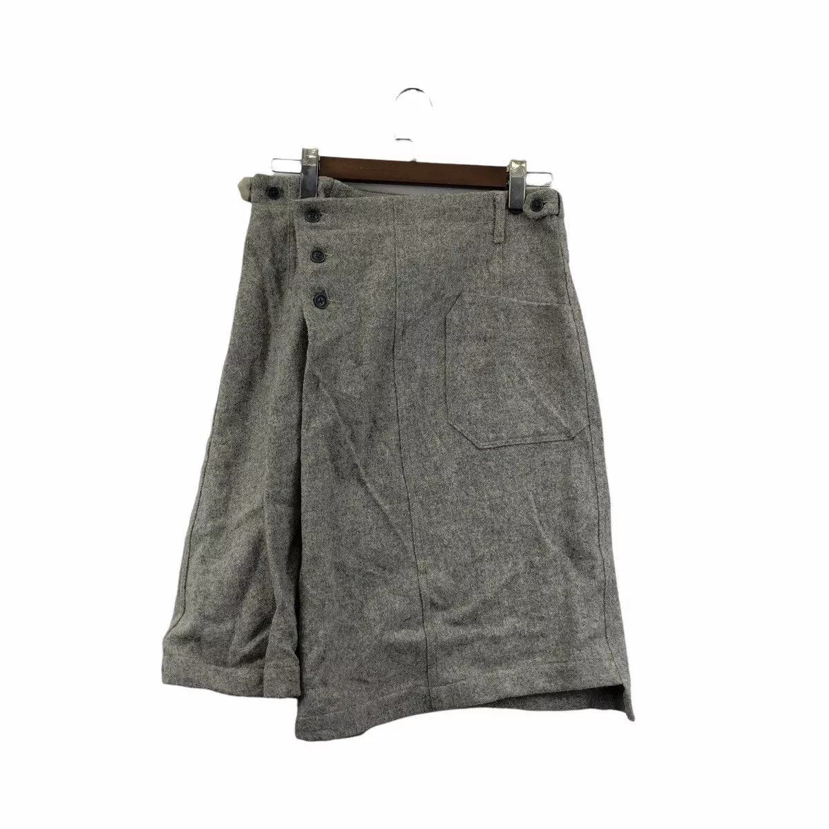 Vintage Midi Skirts Vintage Vtg 90’ RaPPELER Wool GRAY Midi Skirt Bottom Minimalist