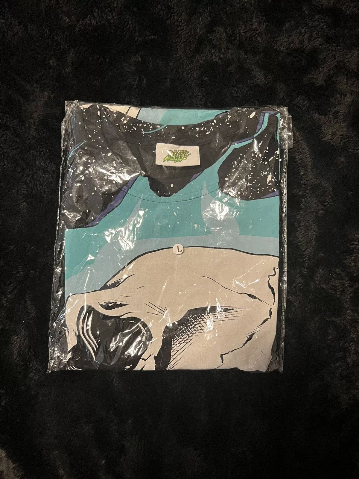 Marvel Comics Short Sleeve T Shirts Marvel Comics × Sony Chronic Images x Marvel AOP Ghost Spider Limited Sz Large Black