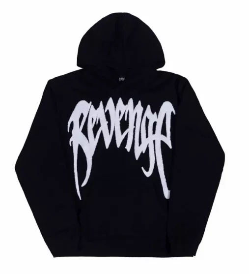 Revenge Sweatshirts Hoodies REVENGE CHANEL PATCH HOODIE Black
