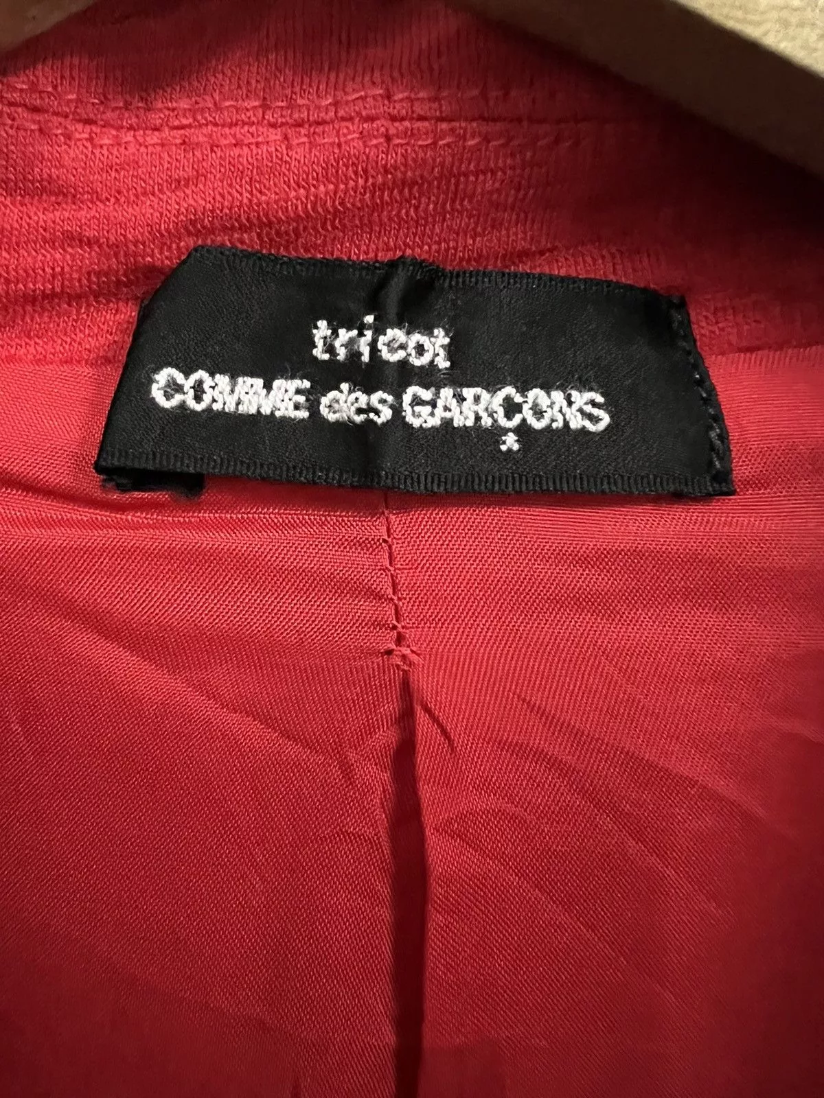 Comme des Garcons Jackets Comme des Garcons × Comme des Garcons Homme Plus Comme Des Garcons Tricot Silk AD2006 Jacket Red