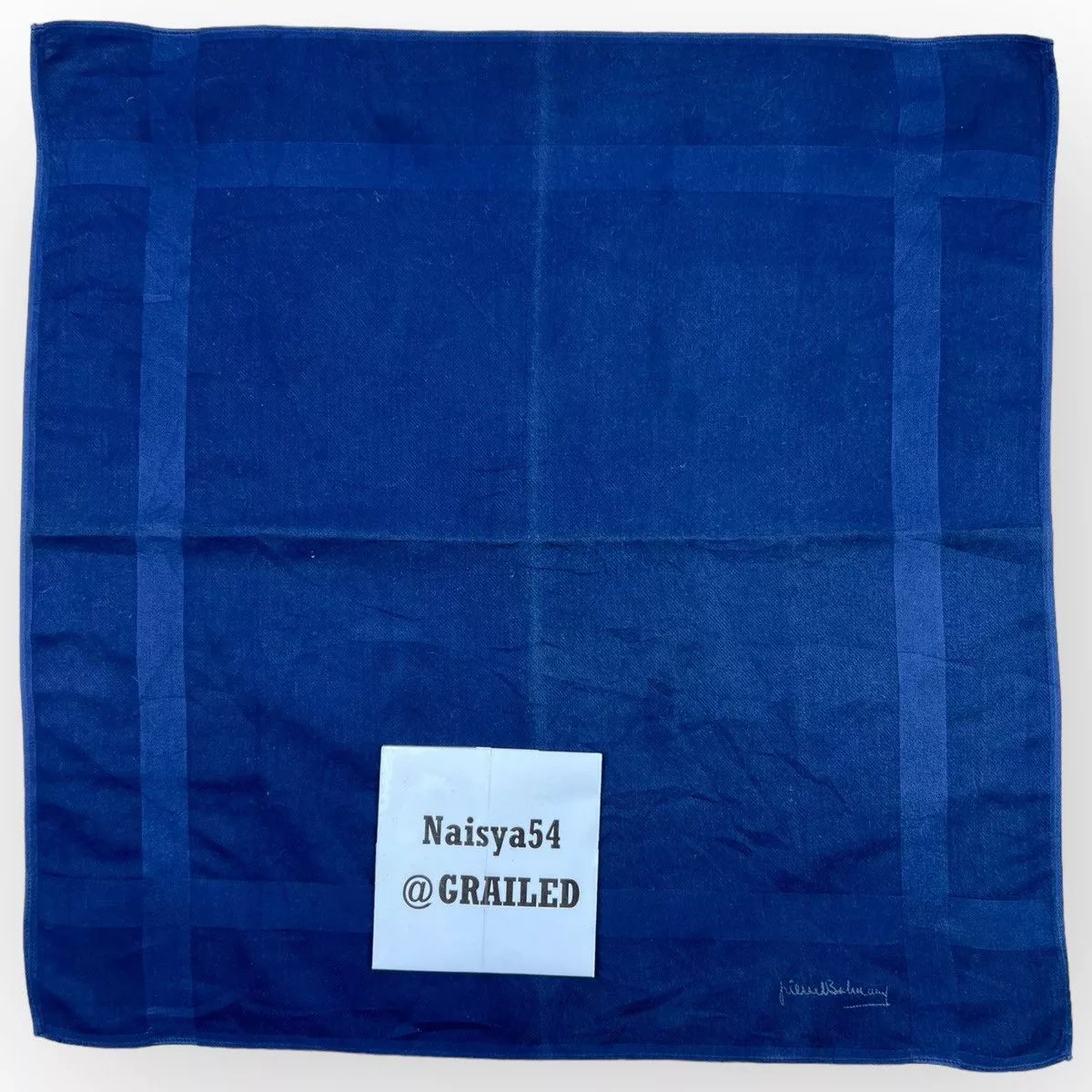 Designer Ties Pocketsquares Designer × Pierre Balmain Pierre Balmain Handkerchief Neckerchief Bandana Pocketsquare Blue