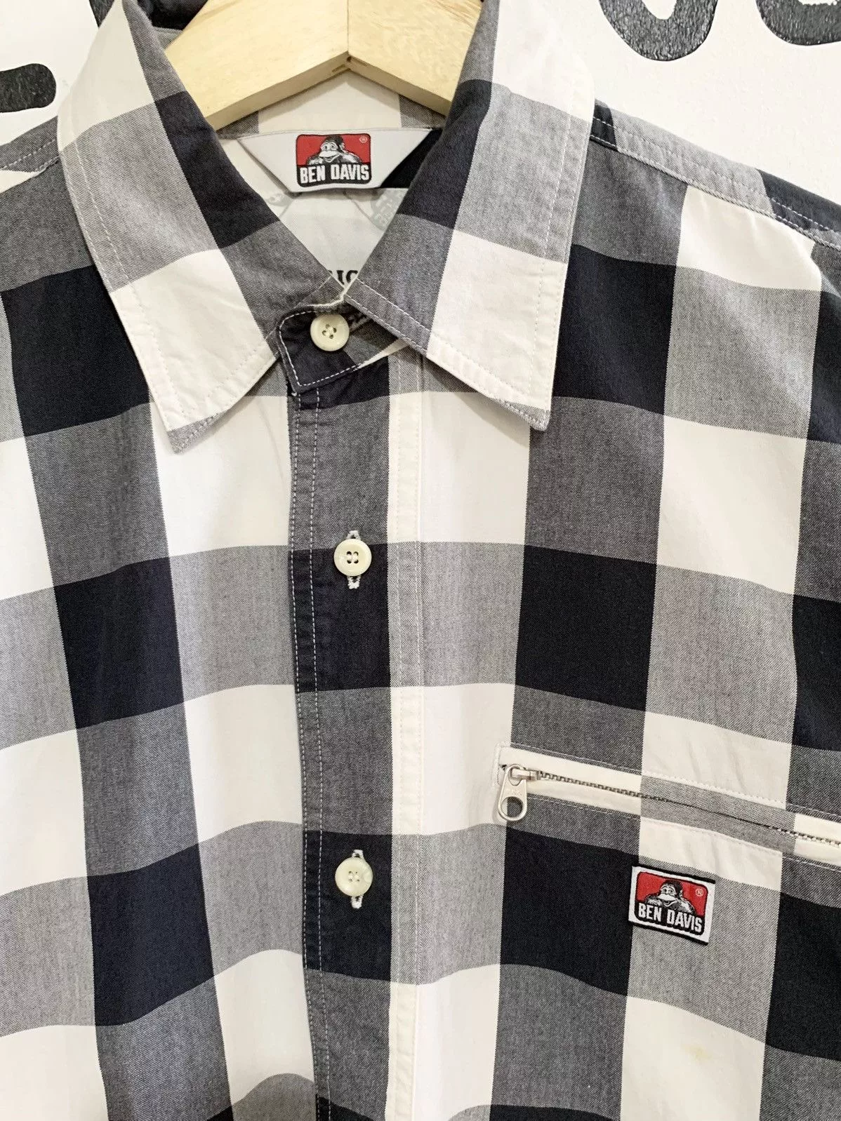 Ben Davis Light Jackets Ben Davis × Vintage Ben davis plaid work light jacket Black Workwear