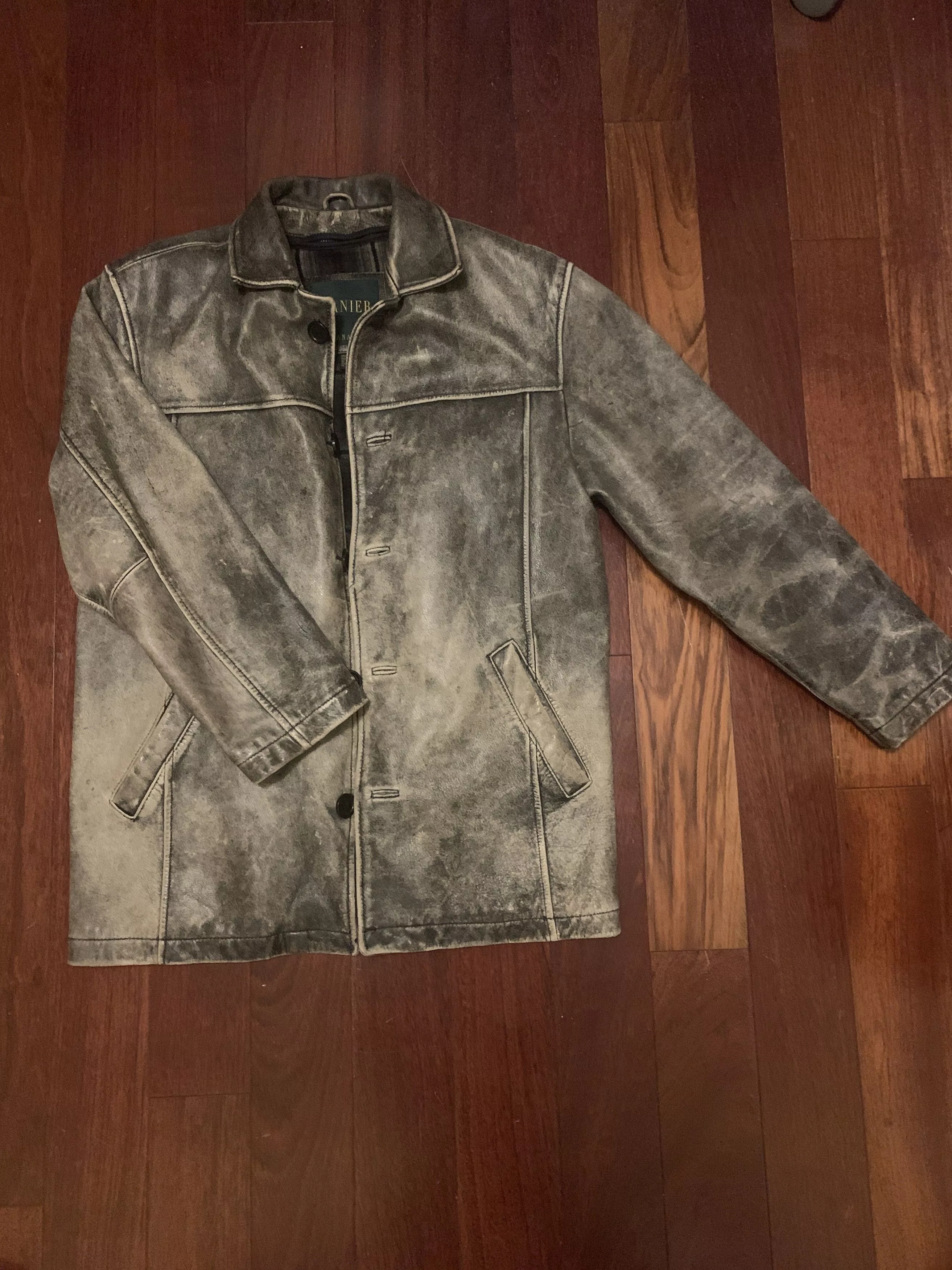 Danier Leather Jackets Vintage Danier Genuine Leather Jacket (Washed Gray, S)