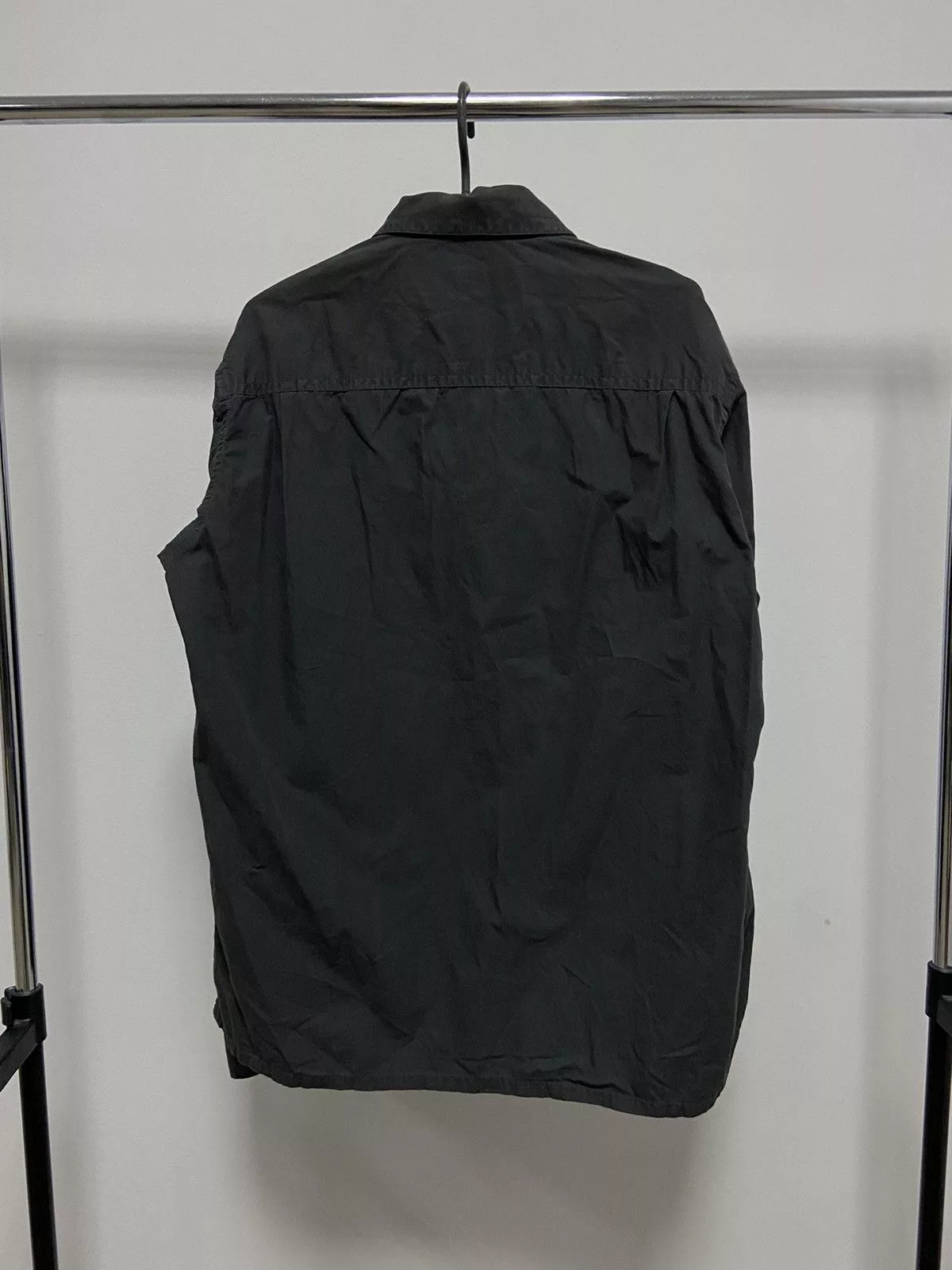 Versace Shirts Button Ups Versace × Vintage Versace Jacket Vintage small Logo Button Ups Zip Luxury Gray