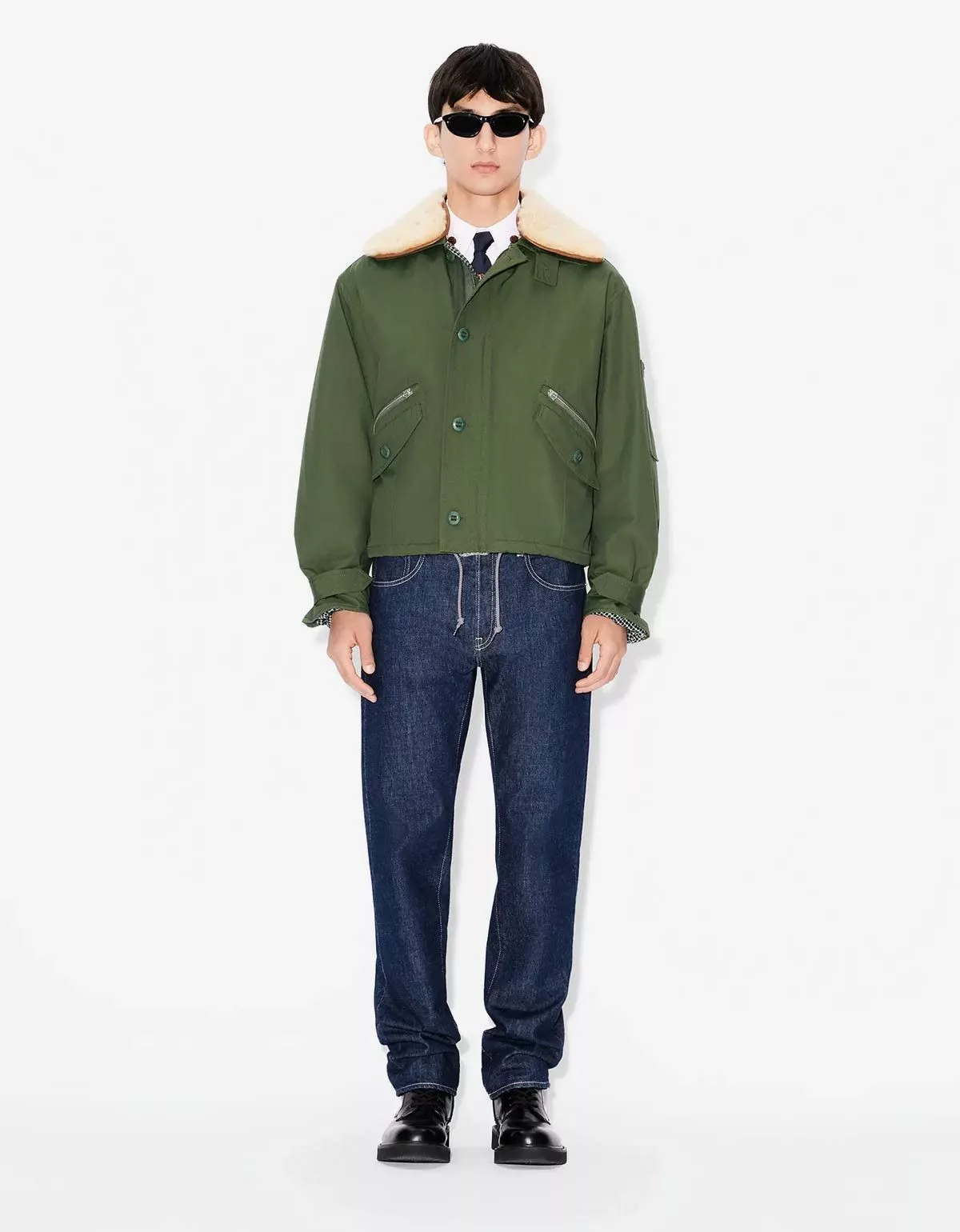 Kenzo Light Jackets Kenzo Green Army Flight Jacket