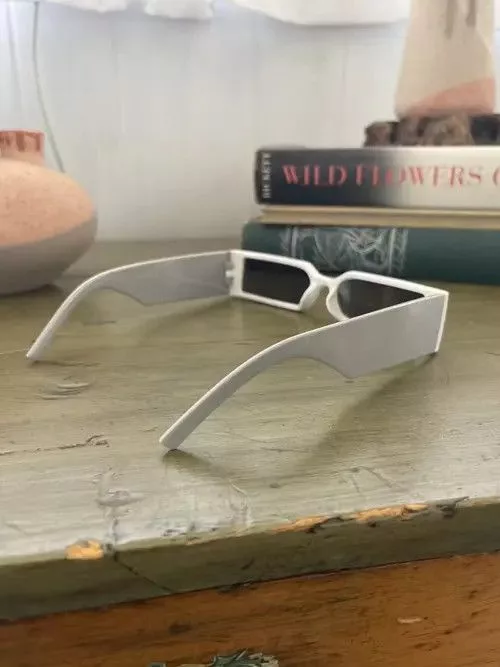 Vintage Sunglasses Vintage Rectangle Punk Sunglasses White