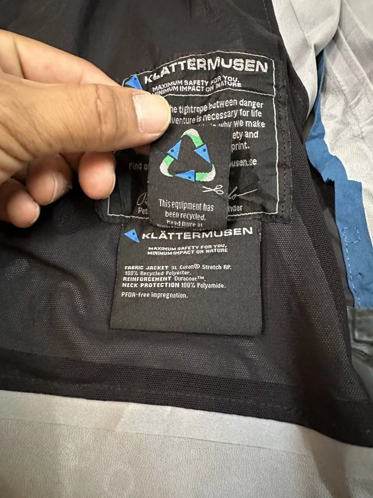Klattermusen Light Jackets Klattermusen Allgrön Gorpcore Waterproof Jacket Blue