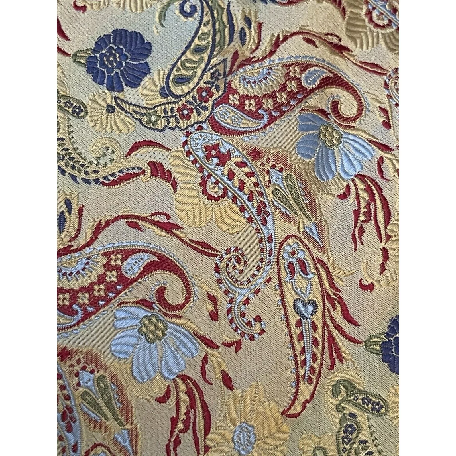 Neiman Marcus Ties Pocketsquares Neiman Marcus Gold Red Hand Made 100% Silk Made In Italy Multi