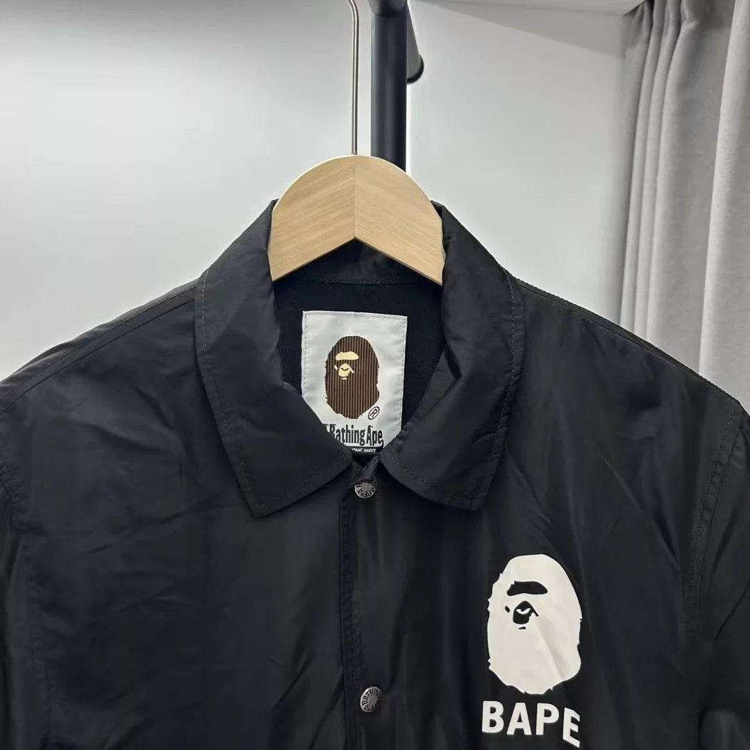 Bape Light Jackets BAPE LONG JACKET Black