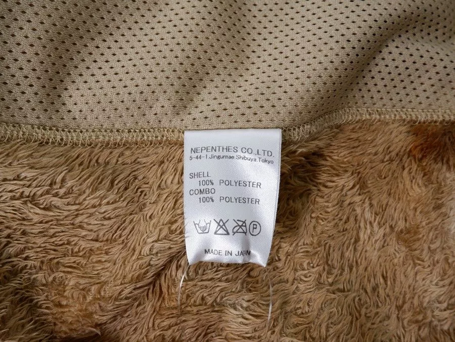 Needles Light Jackets Needles Jacket Fur Fleece Piping Polyester Beige