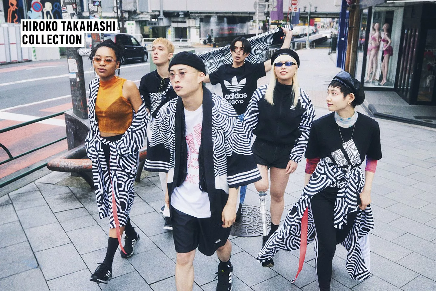 Adidas Light Jackets Adidas × Japanese Brand Adidas Tokyo Happi Jacket Hiroko Takahashi Collection Black Vintage