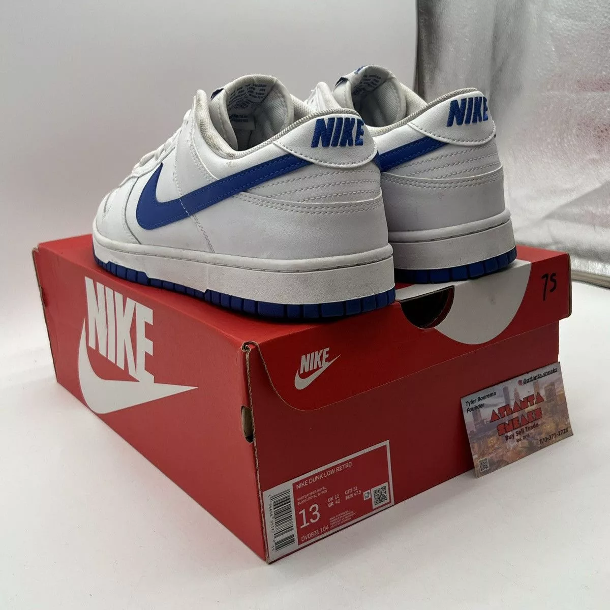 Nike Low Top Sneakers Nike dunk low white hyper royal
