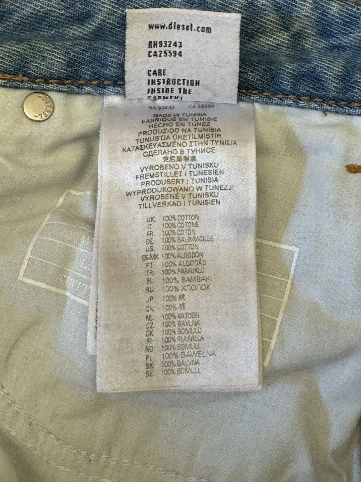 Diesel Denim DIESEL double zip DENIM Blue