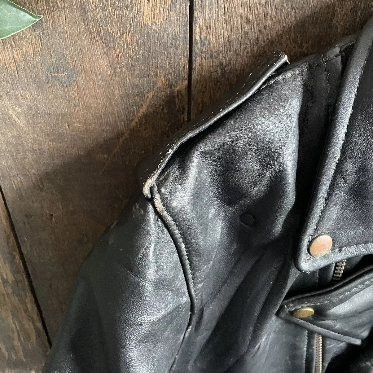 Vanson Leathers Leather Jackets Vanson Leathers × Vintage Vintage Vanson Leather Double Collar Leather Jacket Black