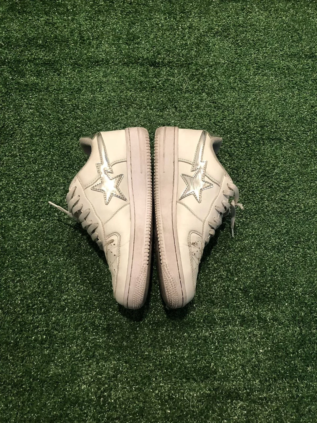 Bape Low Top Sneakers Bapesta White