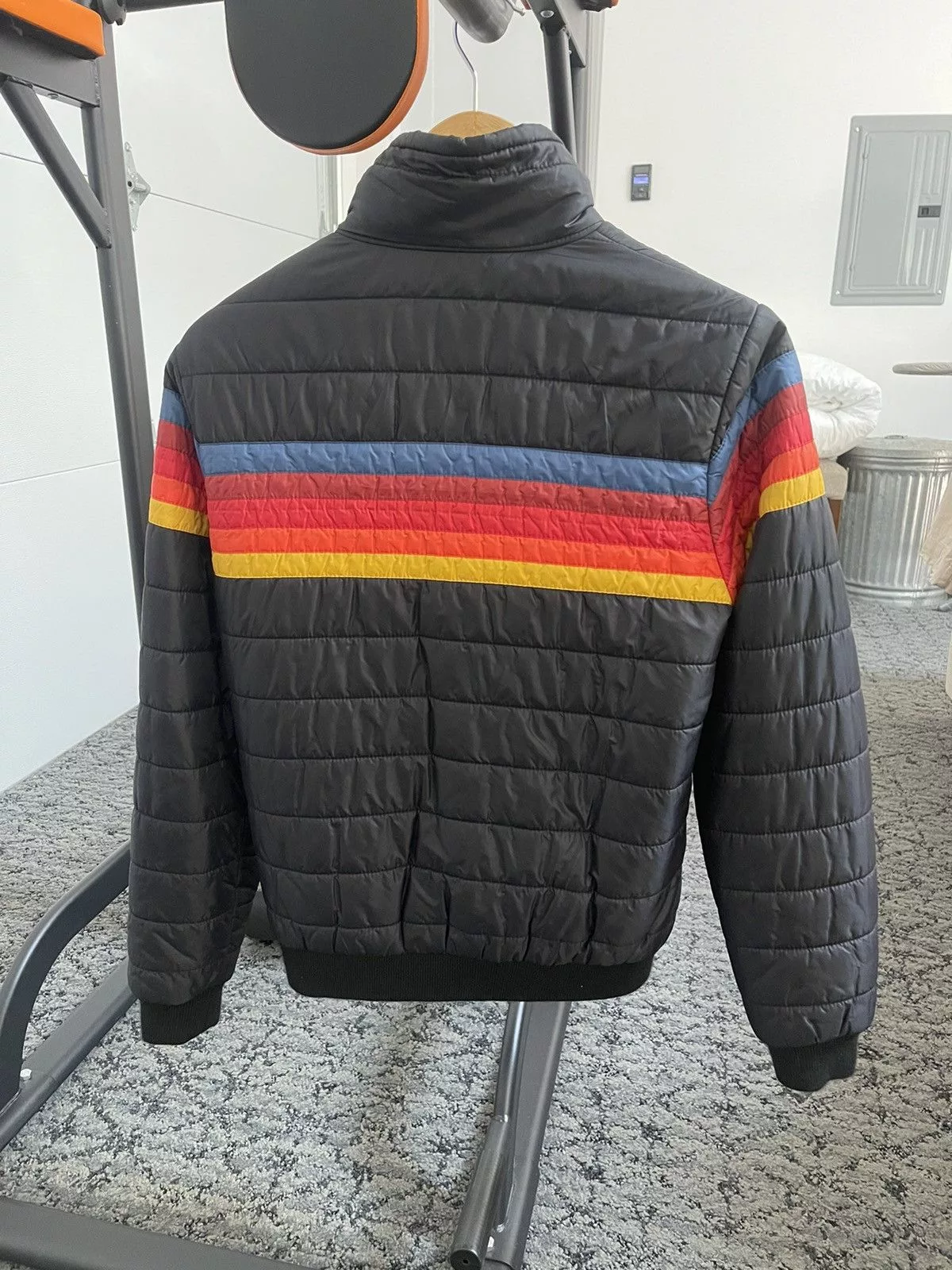 Aviator Nation Down Jackets Aviator Nation 5 stripe jacket Black