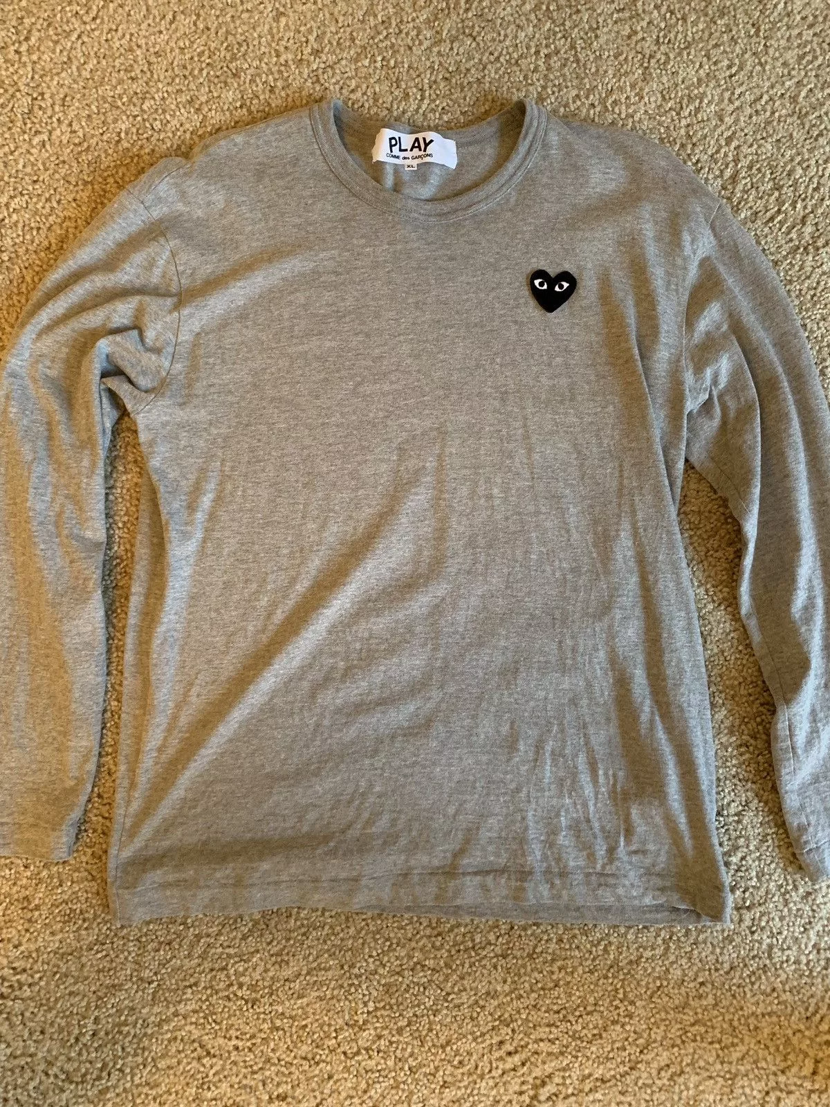 Comme des Garcons Long Sleeve T Shirts Comme des Garcons CDG Long Sleeve Tee Shirt Gray