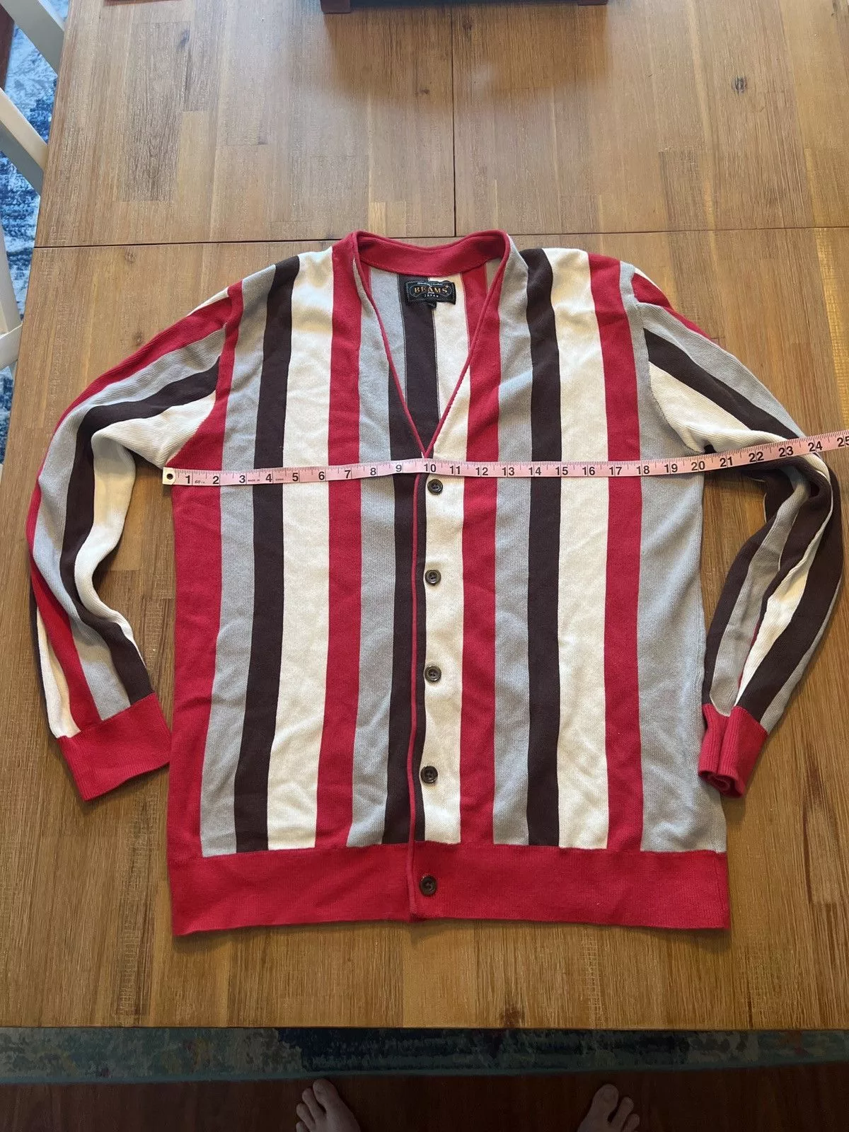 Beams Plus Sweaters Knitwear Beams Plus Beams+ Striped Cardigan Multi