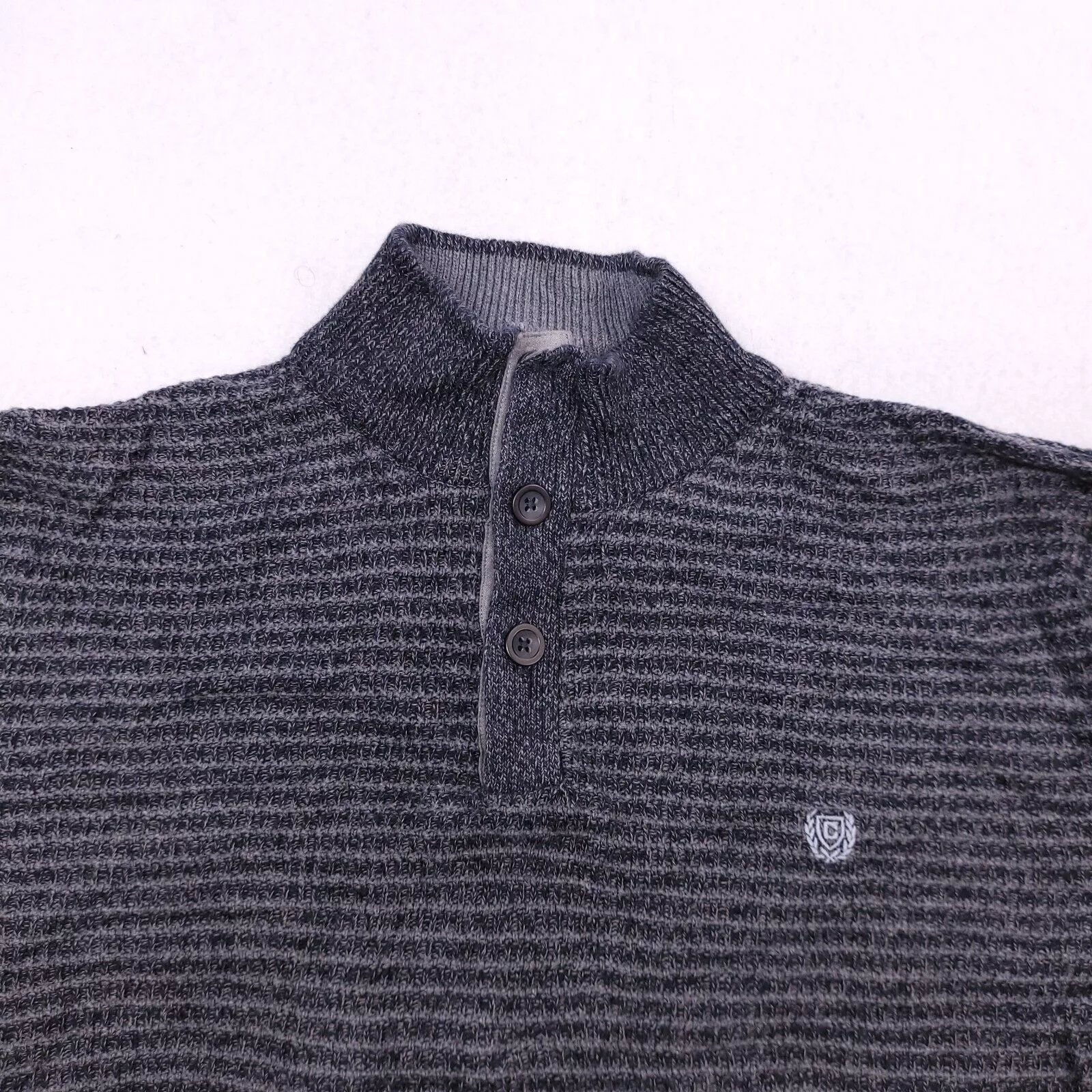 Chaps Sweaters Knitwear Chaps Long Sleeve Sweater Men Size Extra Large XL Gray Black