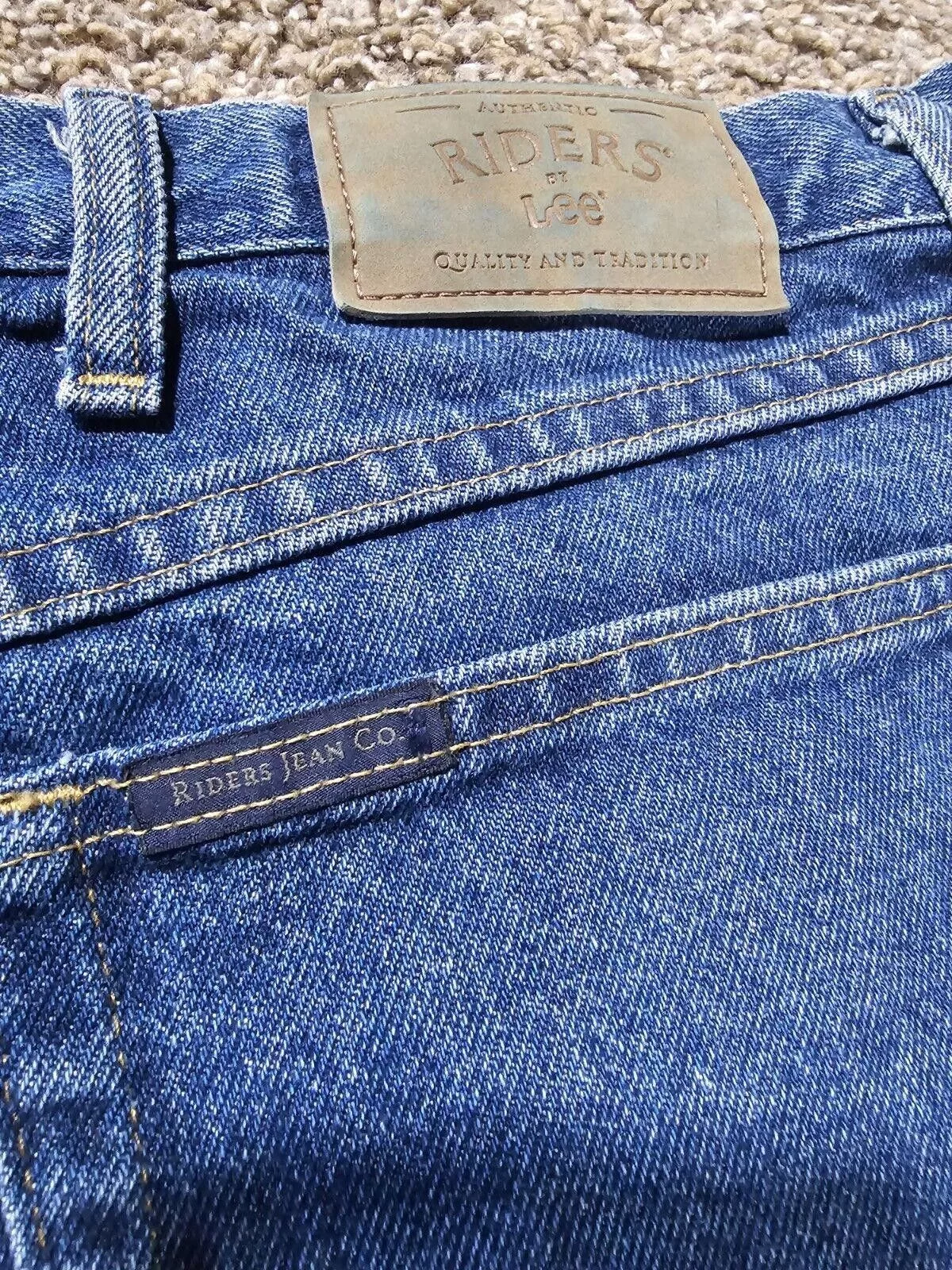 Lee Denim Lee Riders Straight Jeans Size 40x32 Medium Wash Blue