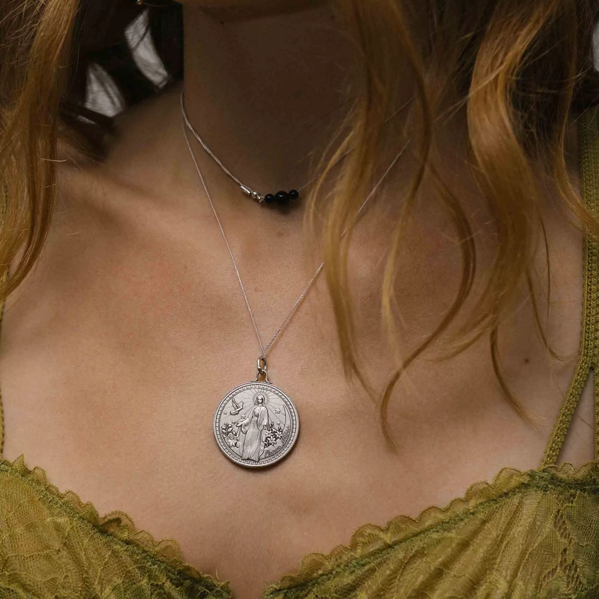 Mother Mary & Archangel Gabriel Guidance Chain Necklace