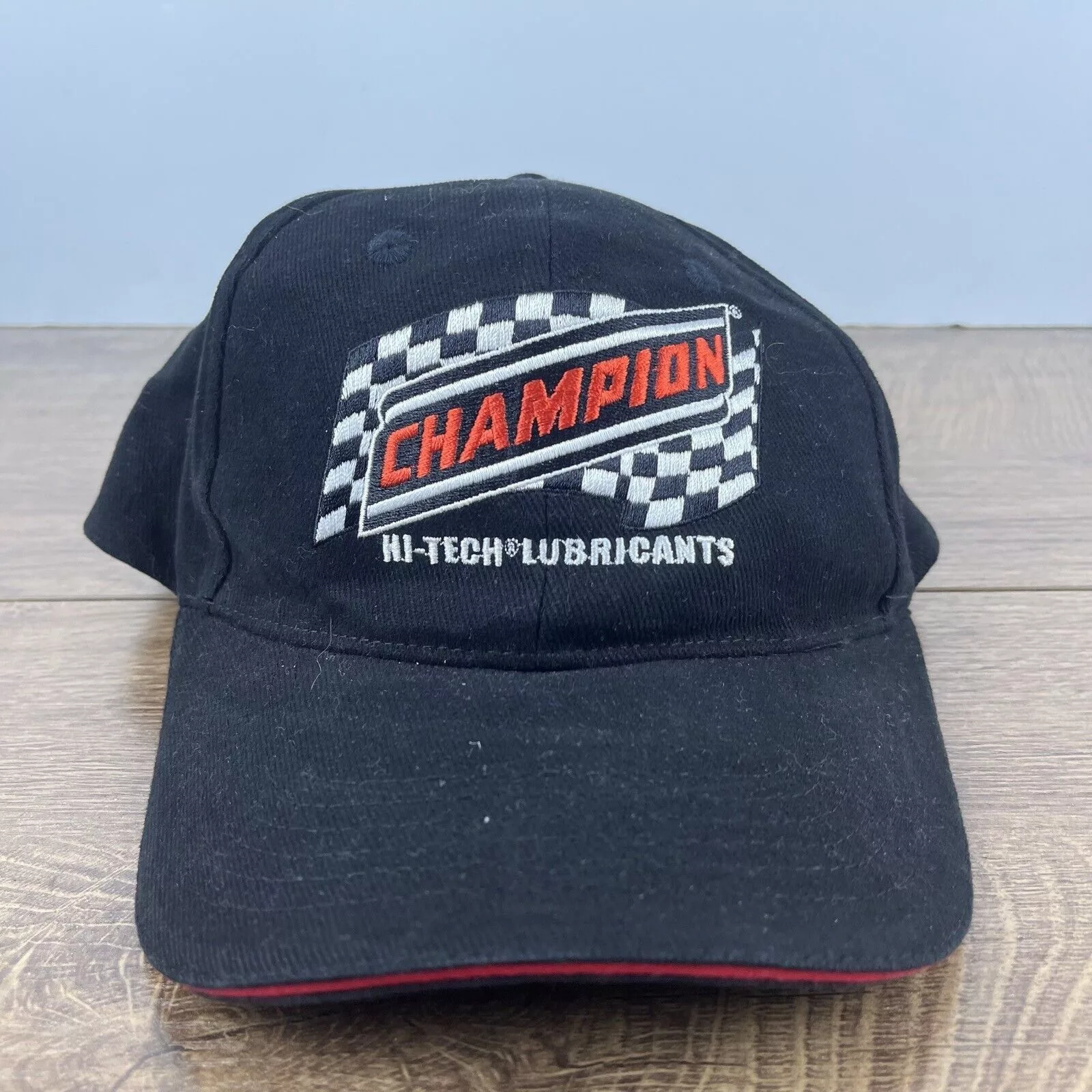 Champion Hats Champion Hi Tech Lubricants Hat Black Hat Adjustable Black A