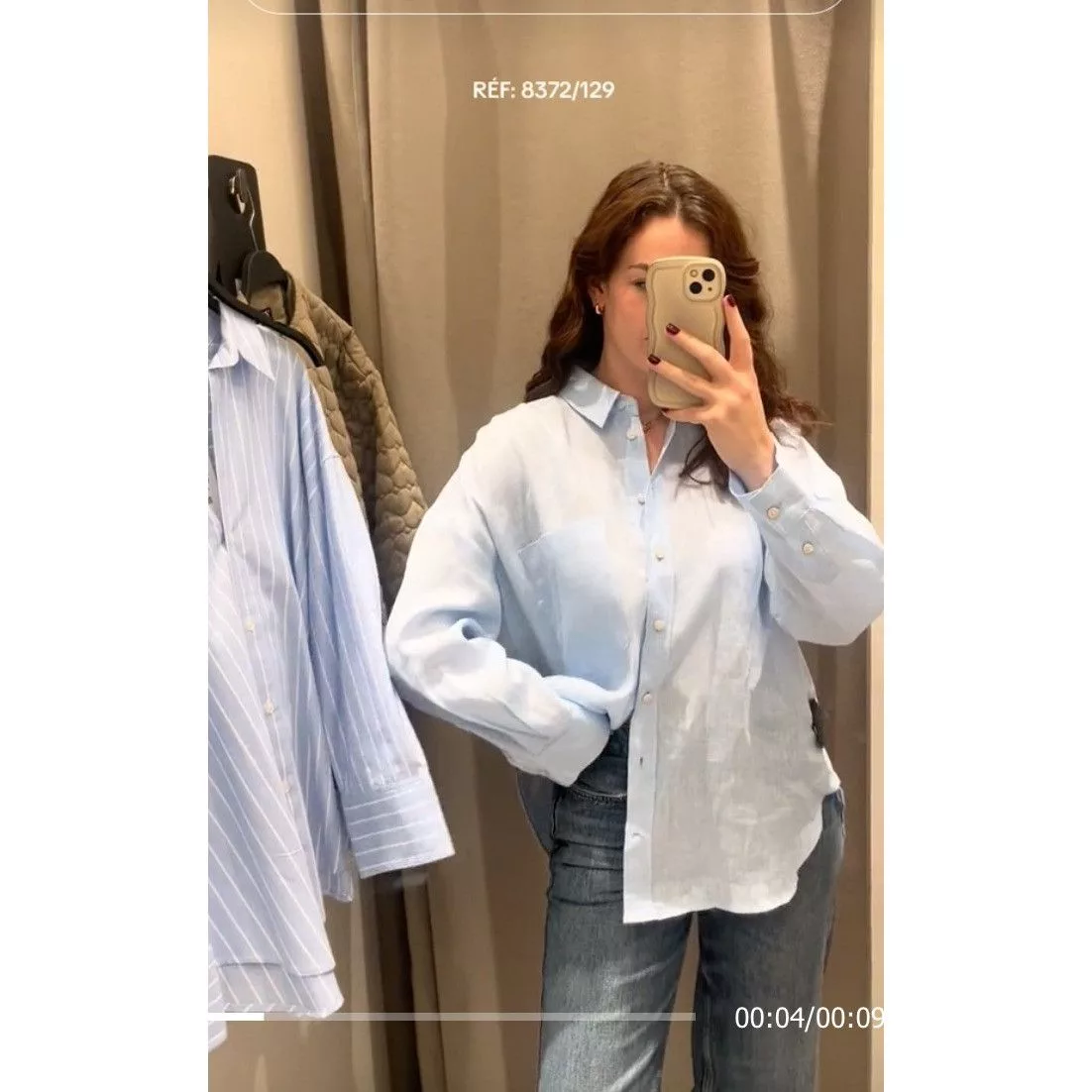 Zara Button Ups ZARA BNWT 100% LINEN BASIC COLLARED SHIRT ALL SIZES REF. Sky Blue