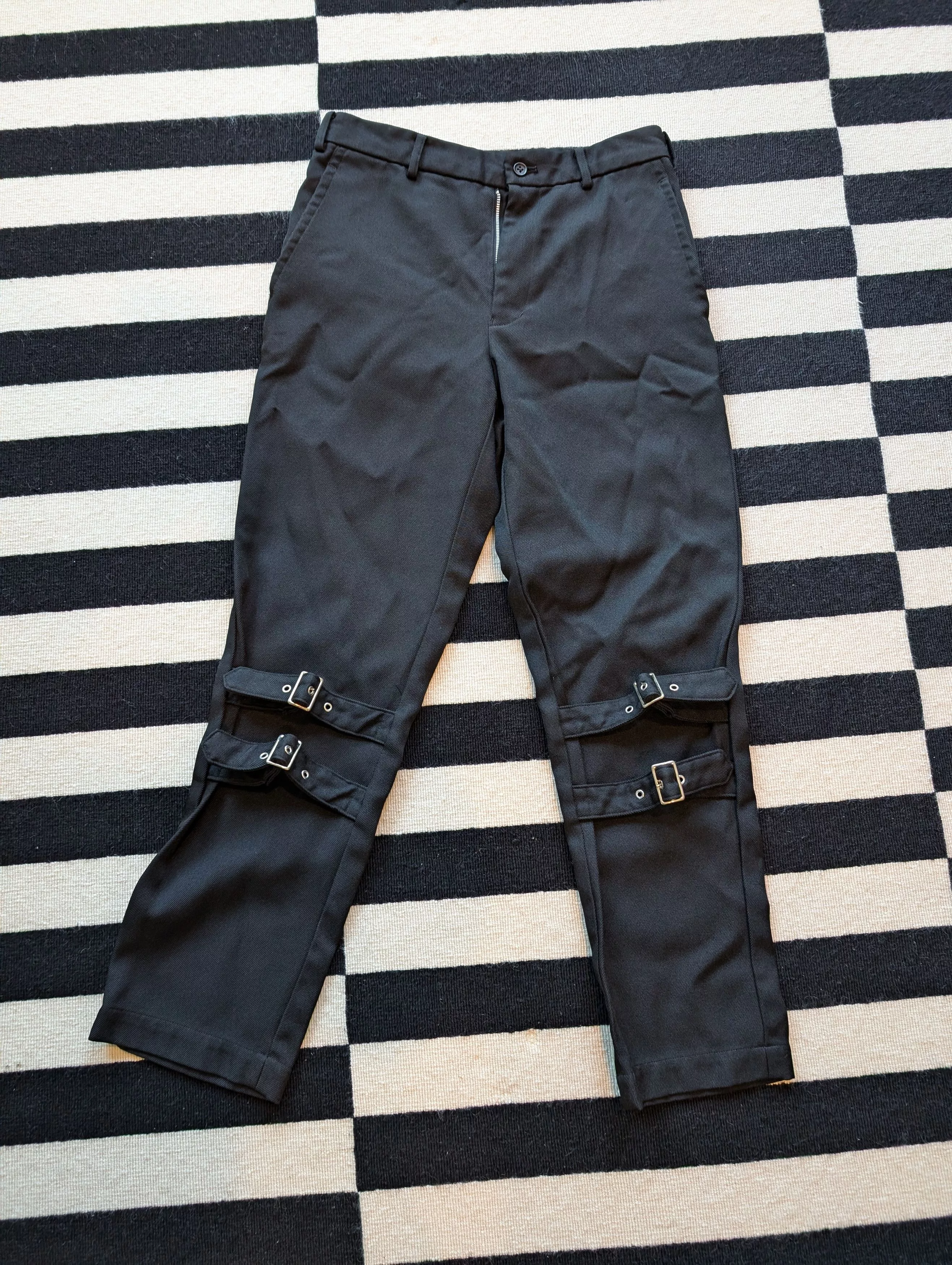 Comme des Garcons Black Casual Pants Comme des Garcons Black Buckled Bondage Trousers