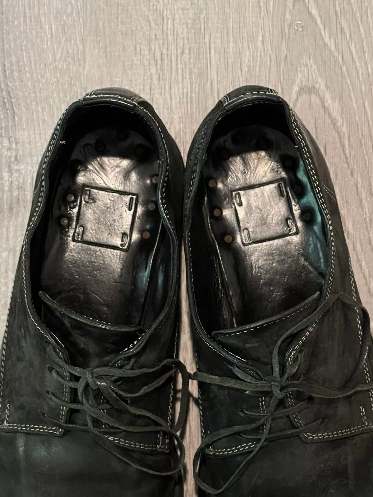Guidi Formal Shoes Guidi 992 Derby Reverse Cordovan Leather Black