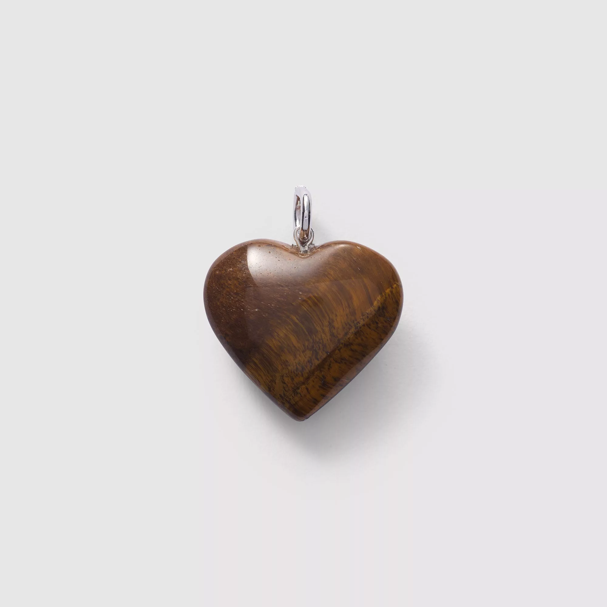 Tiger's Eye Heart Charm