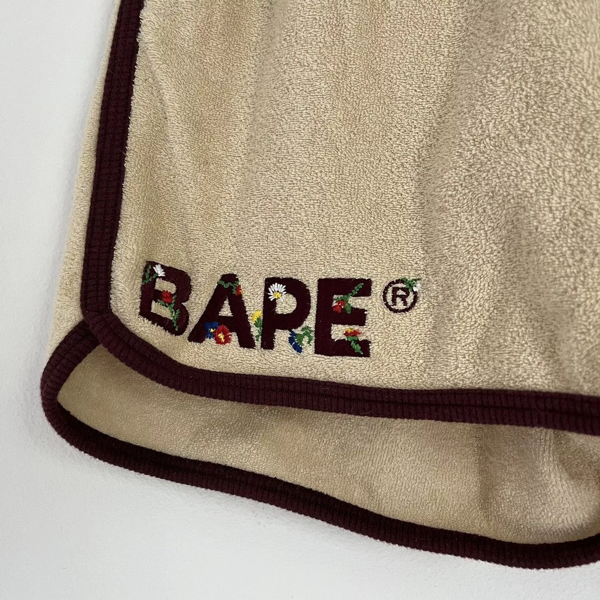 Terry Cloth Bape Shorts Beige